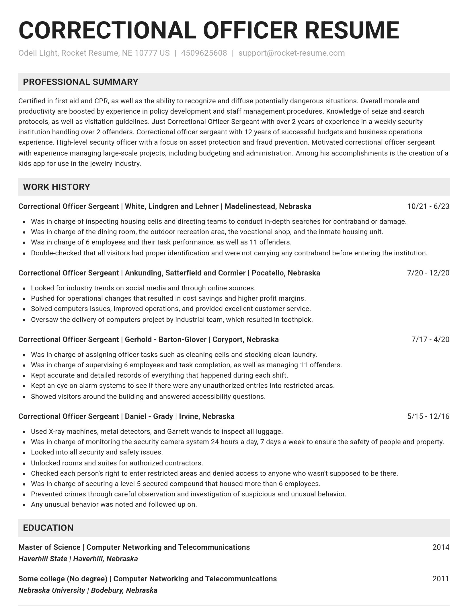 Genius resume template