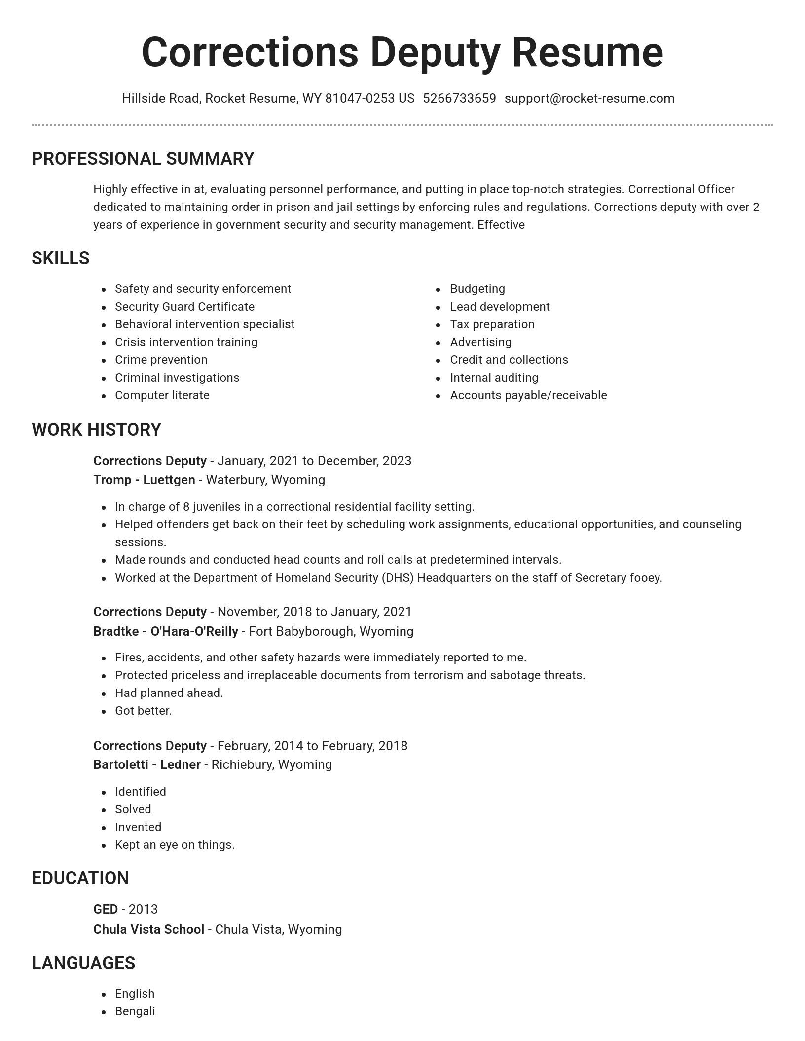 Brilliant resume template