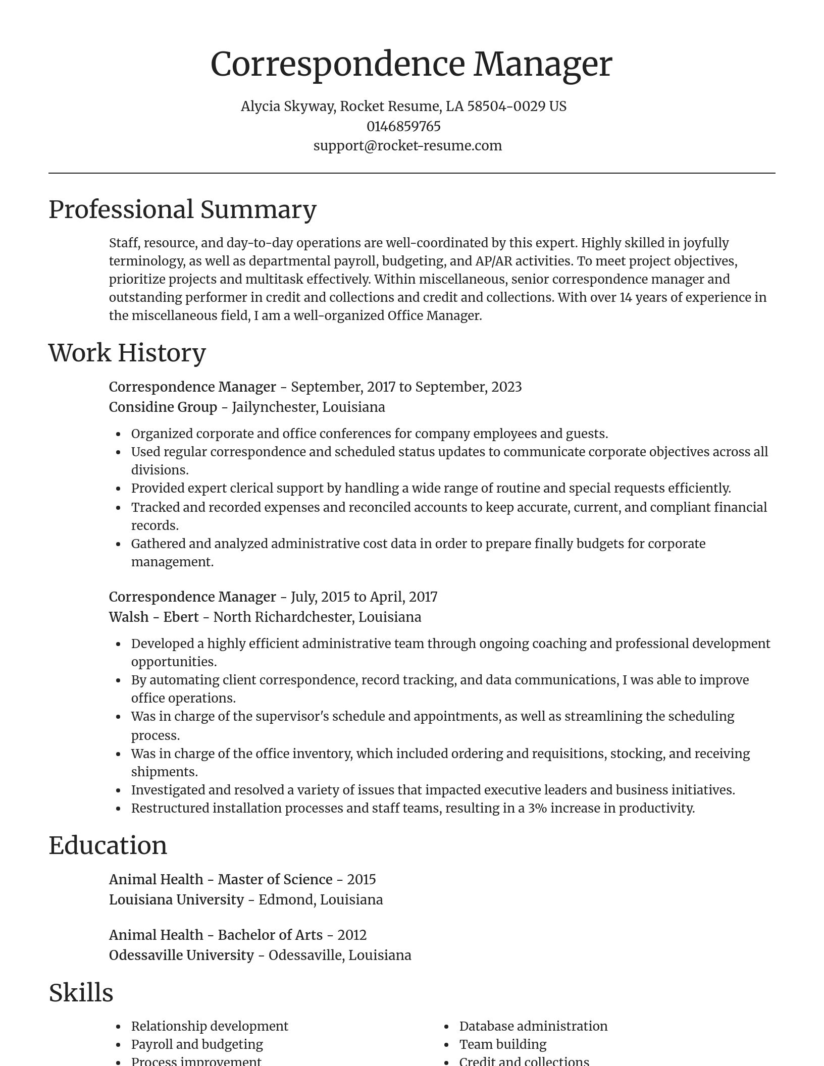 Focal Point resume template