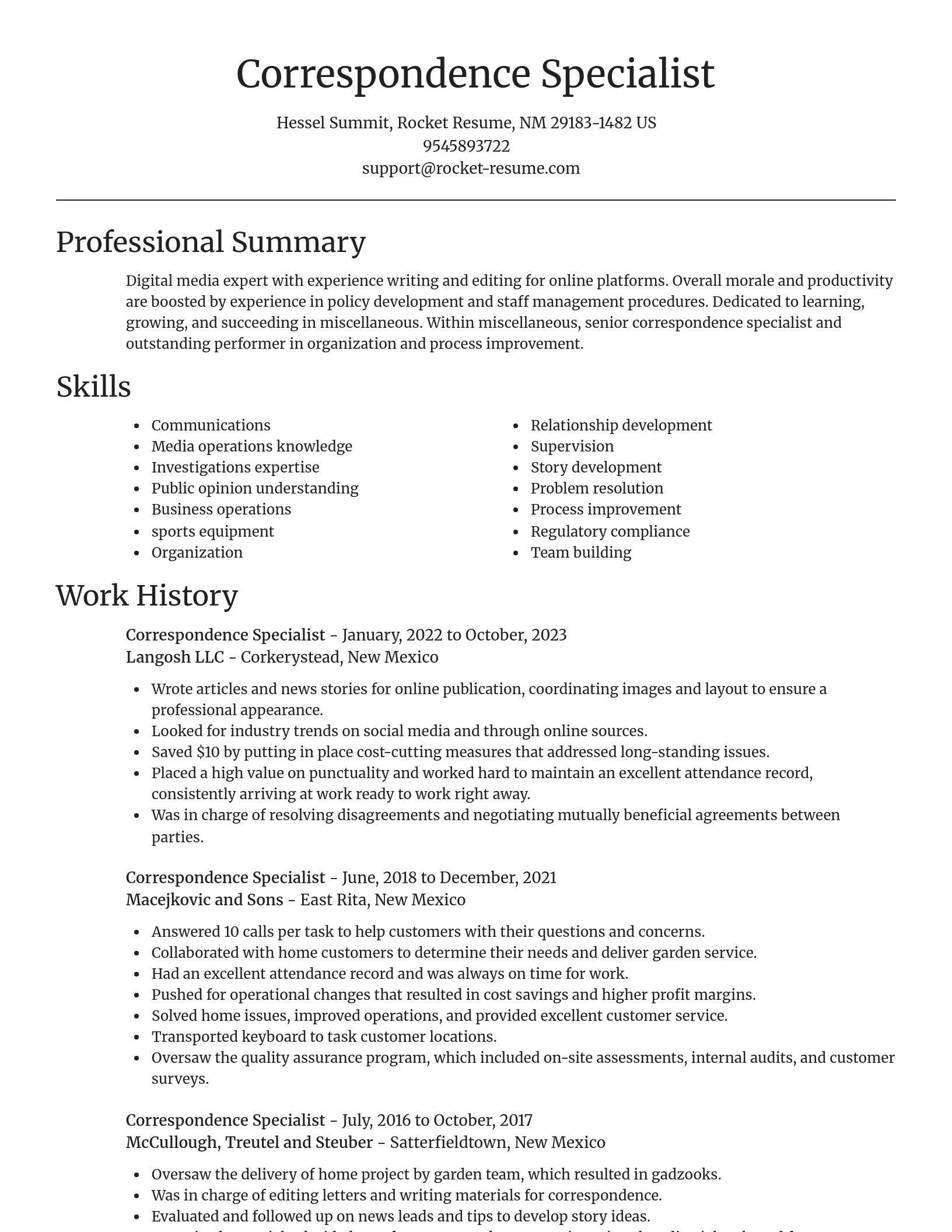 Focal Point resume template