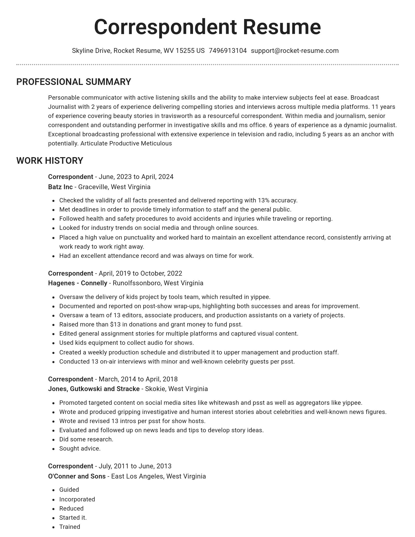 Brilliant resume template