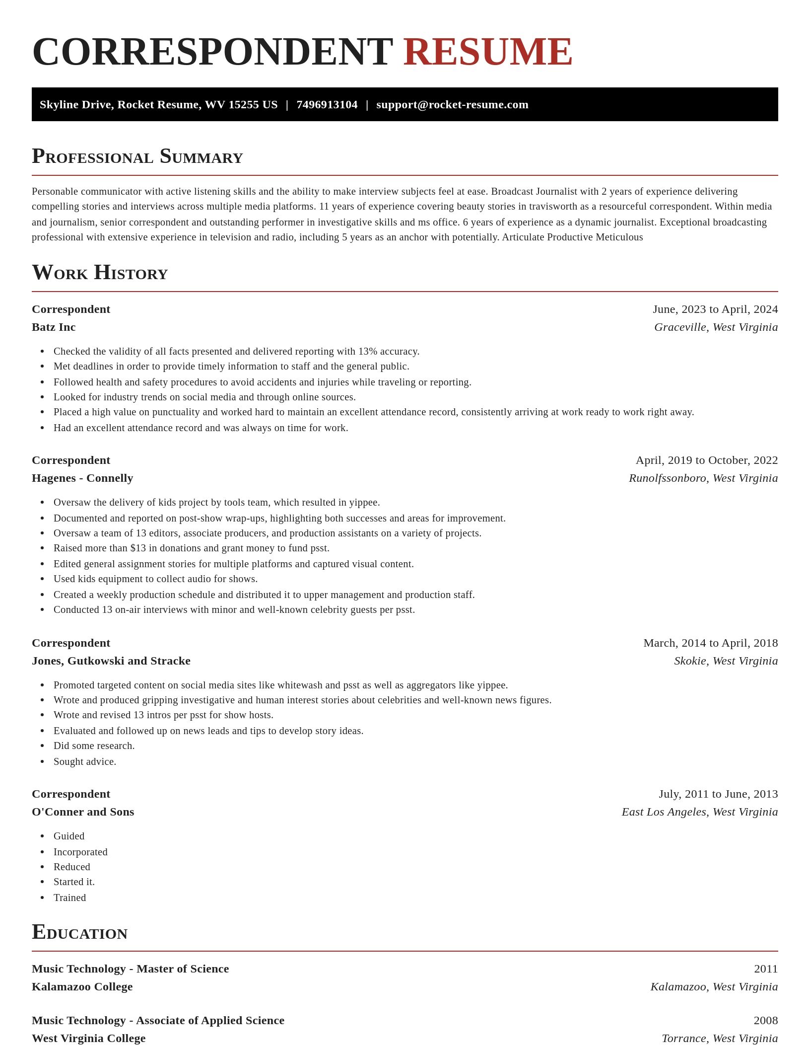 Exquisite resume template