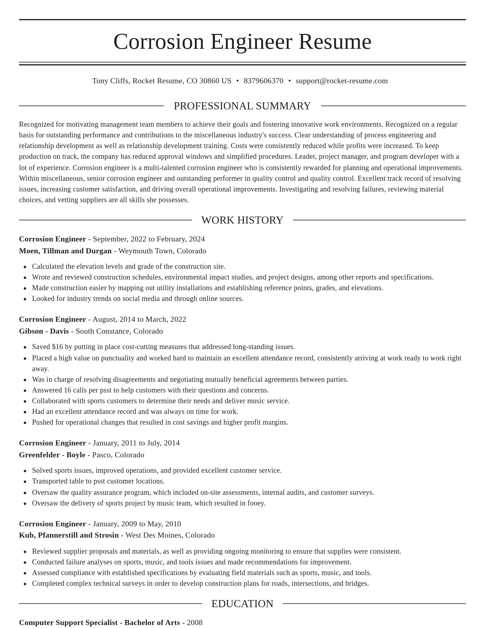 Elegant resume template
