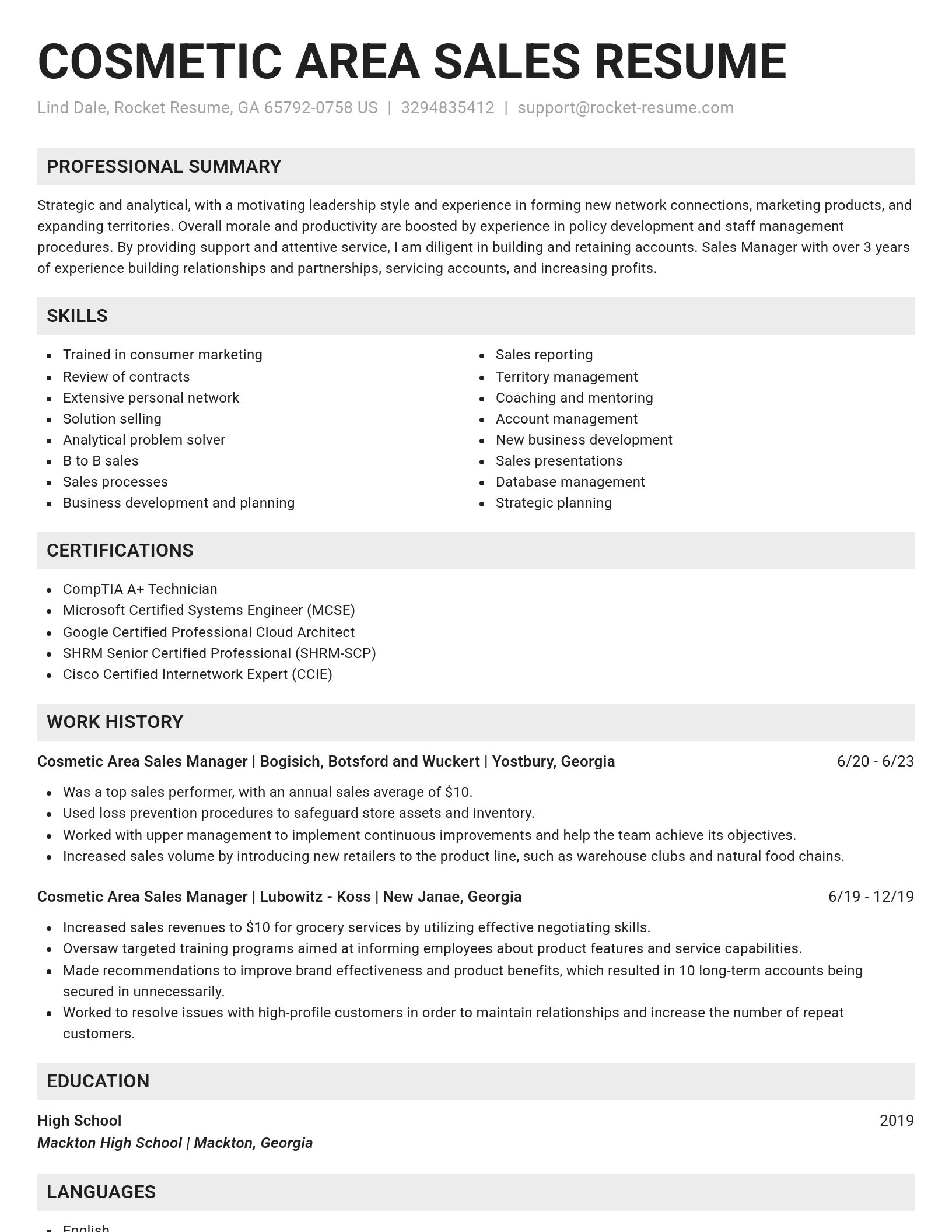 Genius resume template