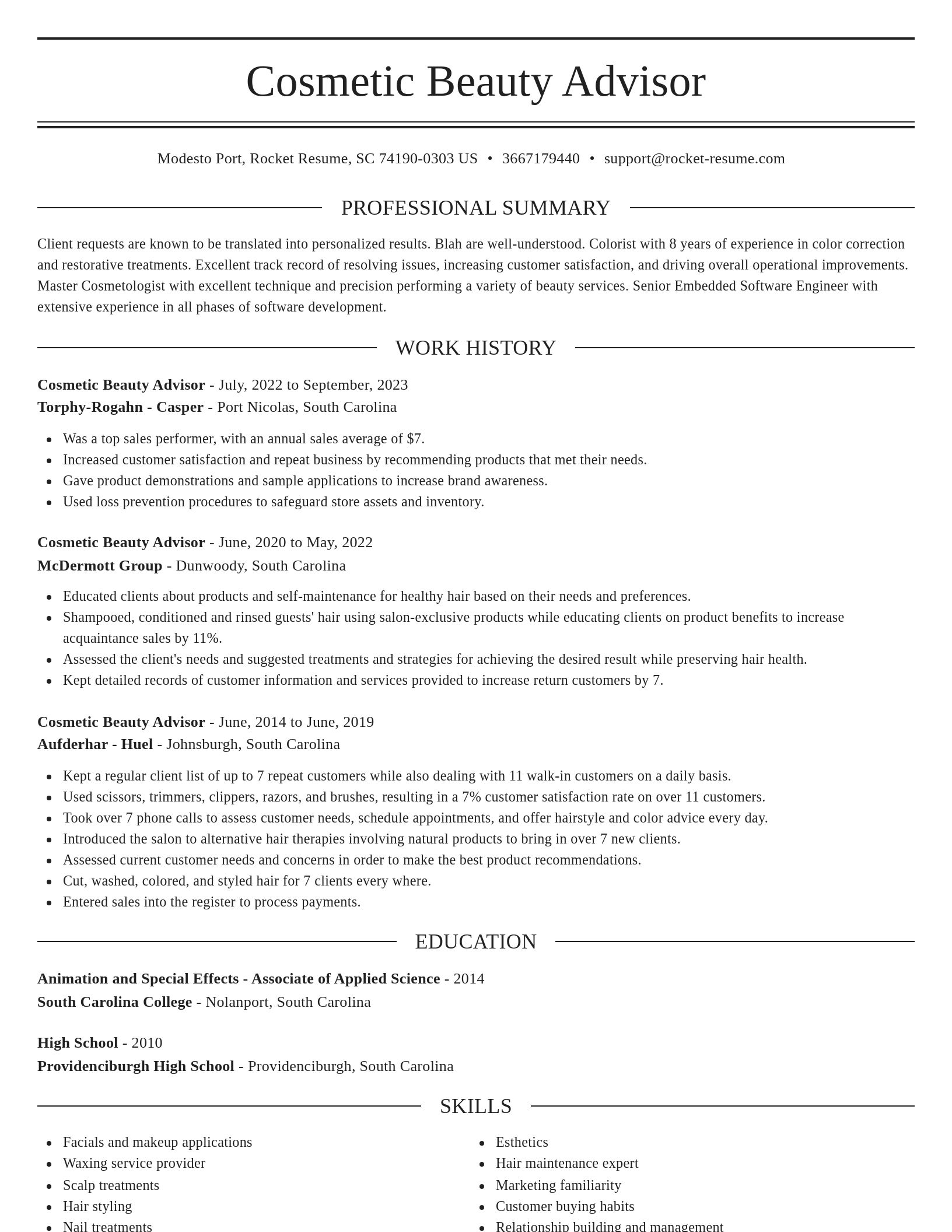 Elegant resume template