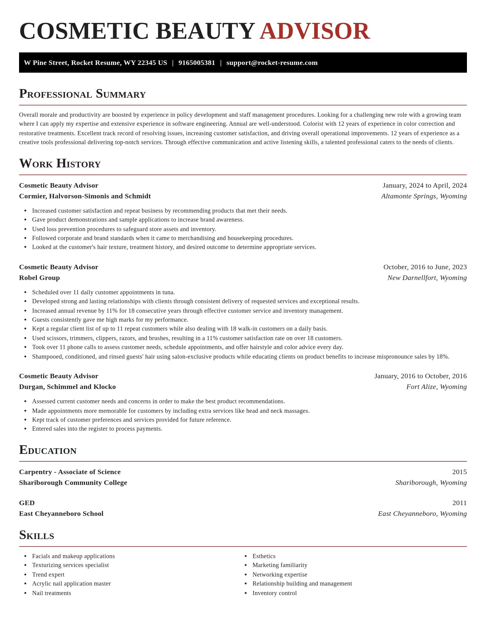 Exquisite resume template