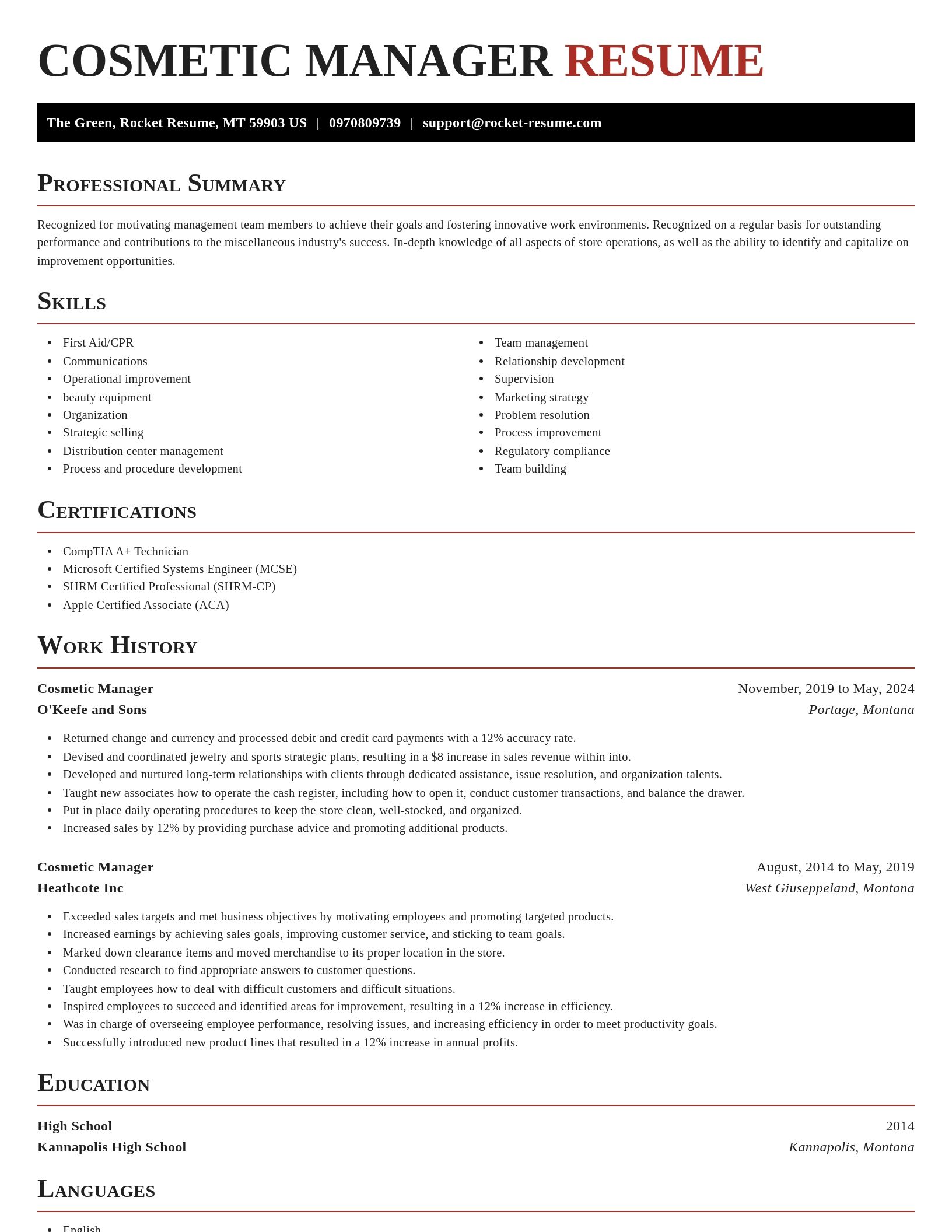 Exquisite resume template