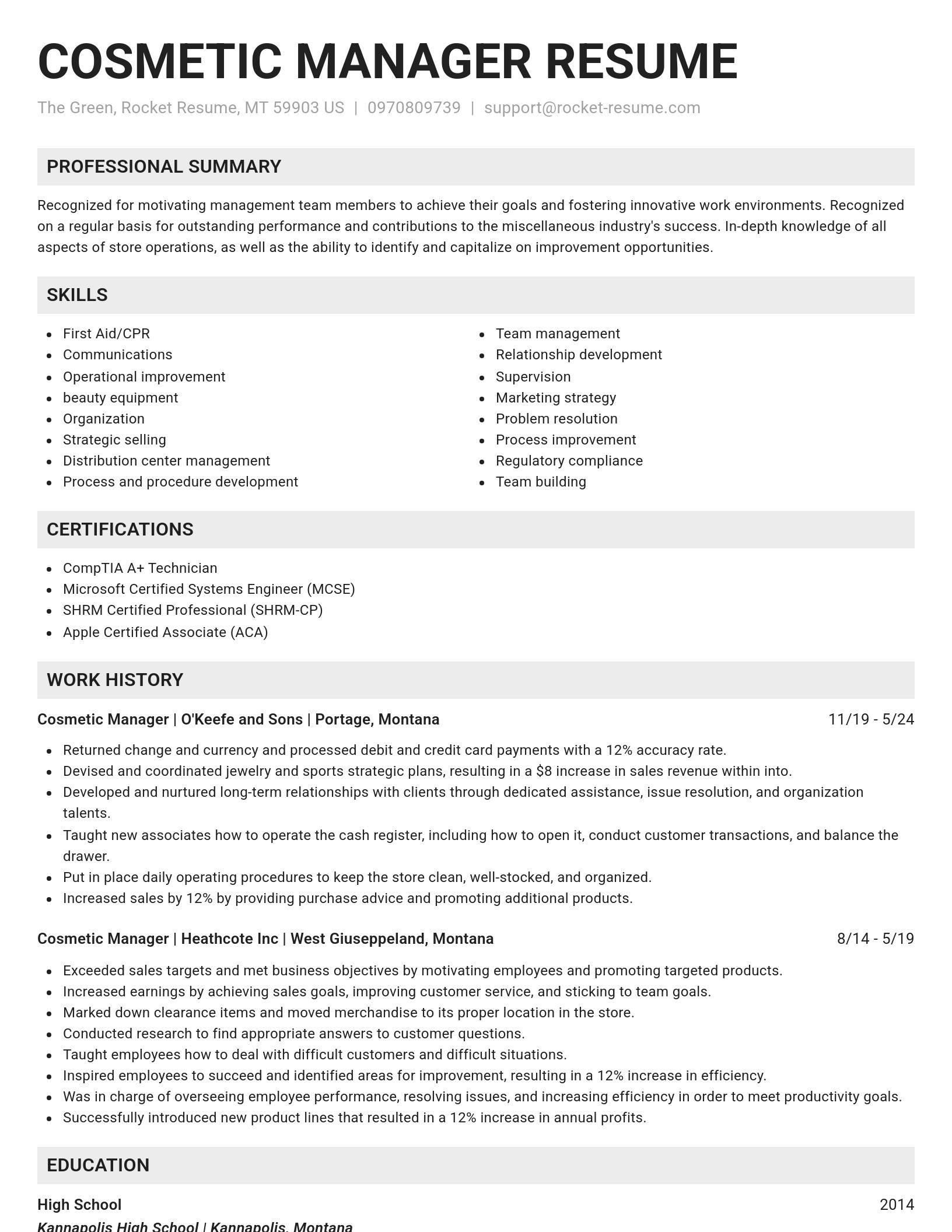 Genius resume template