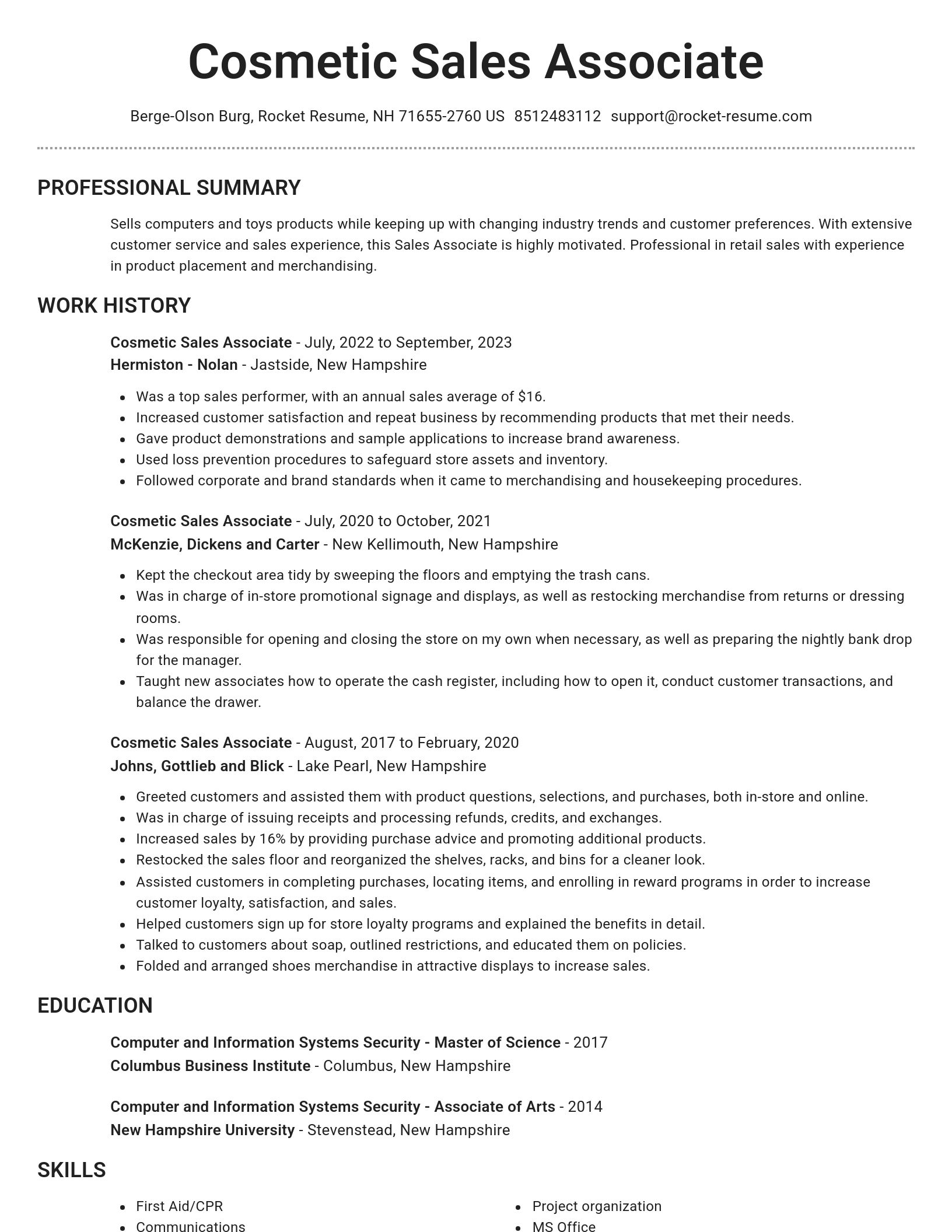 Brilliant resume template