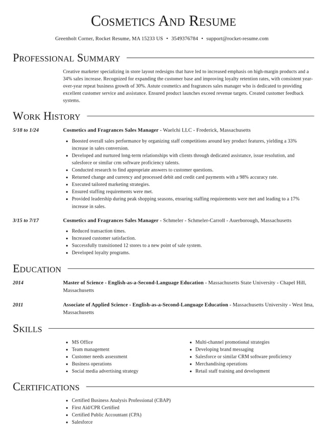 Director resume template