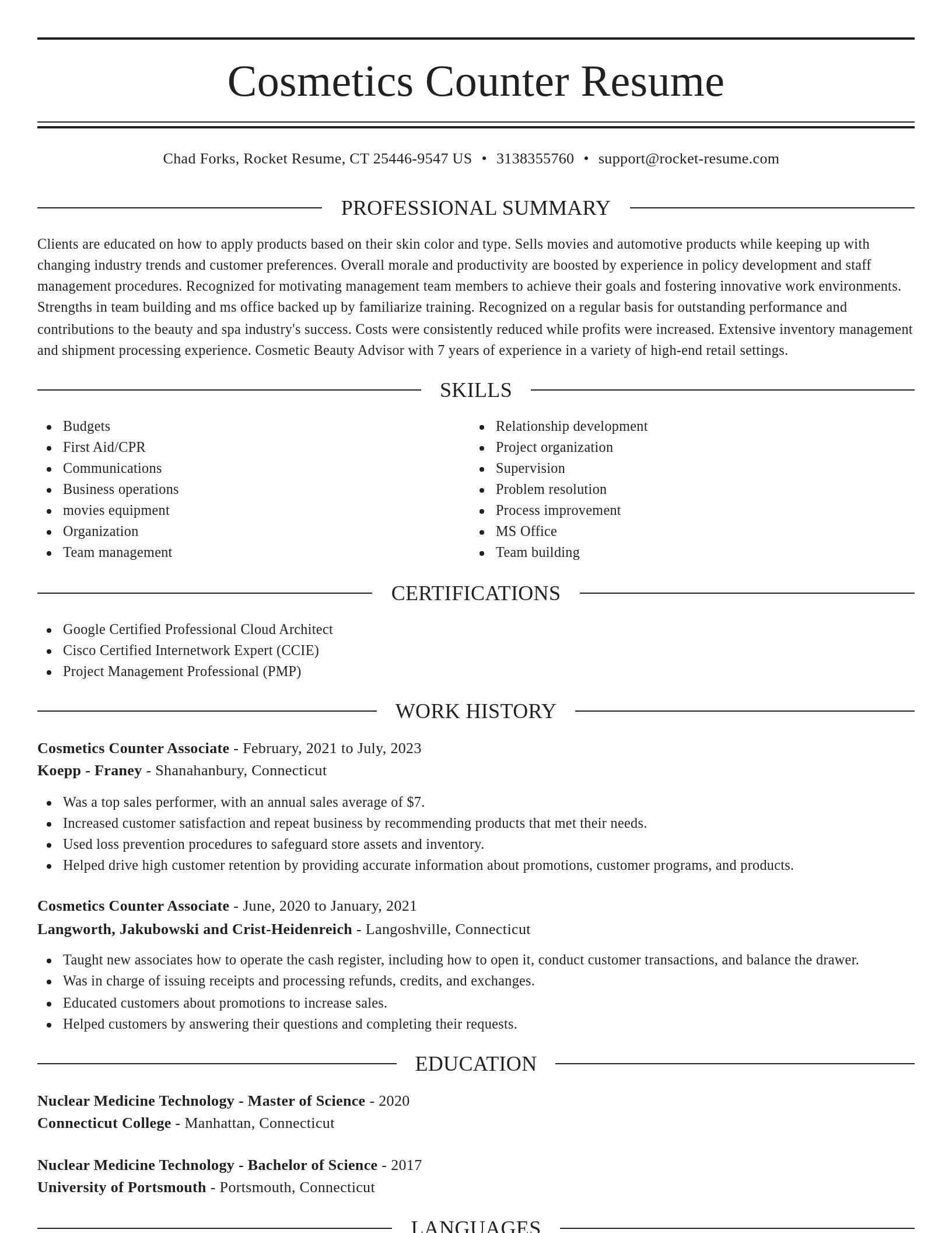 Elegant resume template