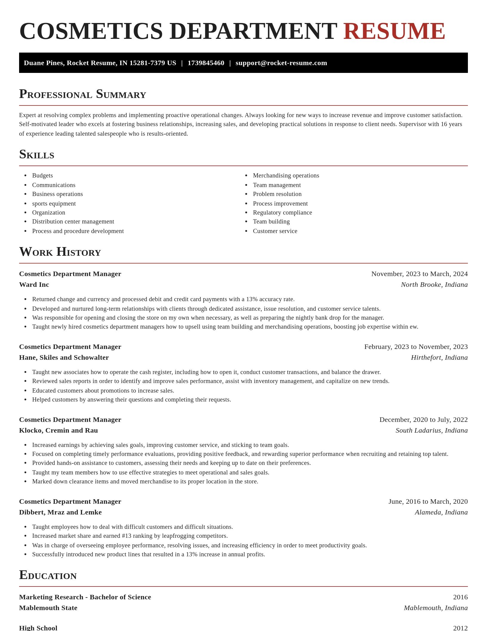 Exquisite resume template