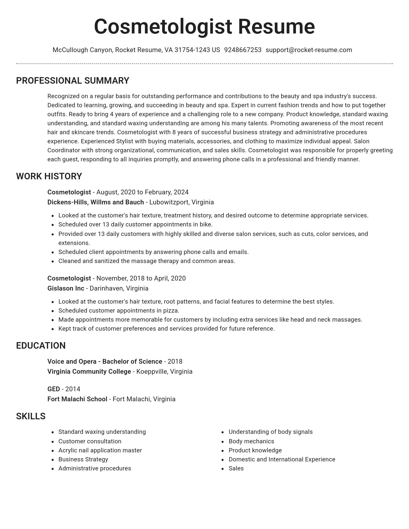 Brilliant resume template