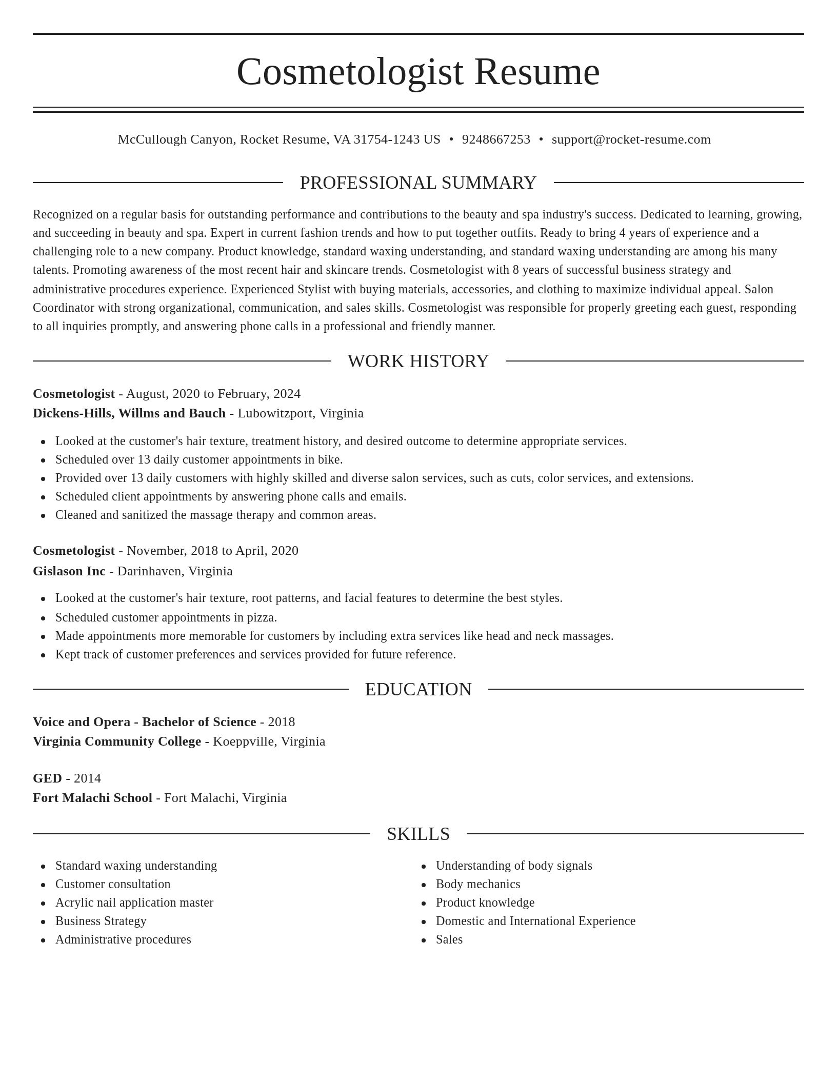 Elegant resume template