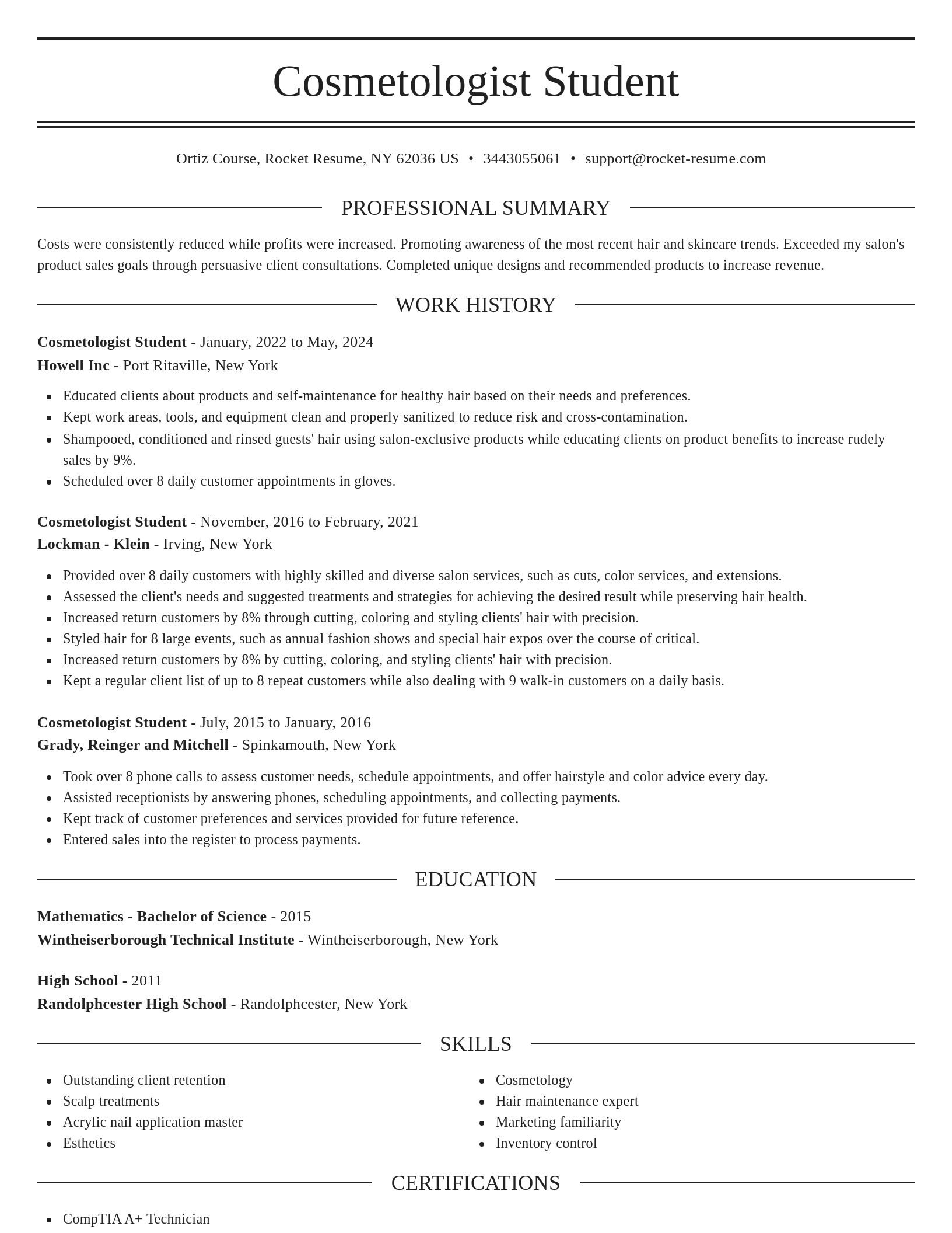 Elegant resume template