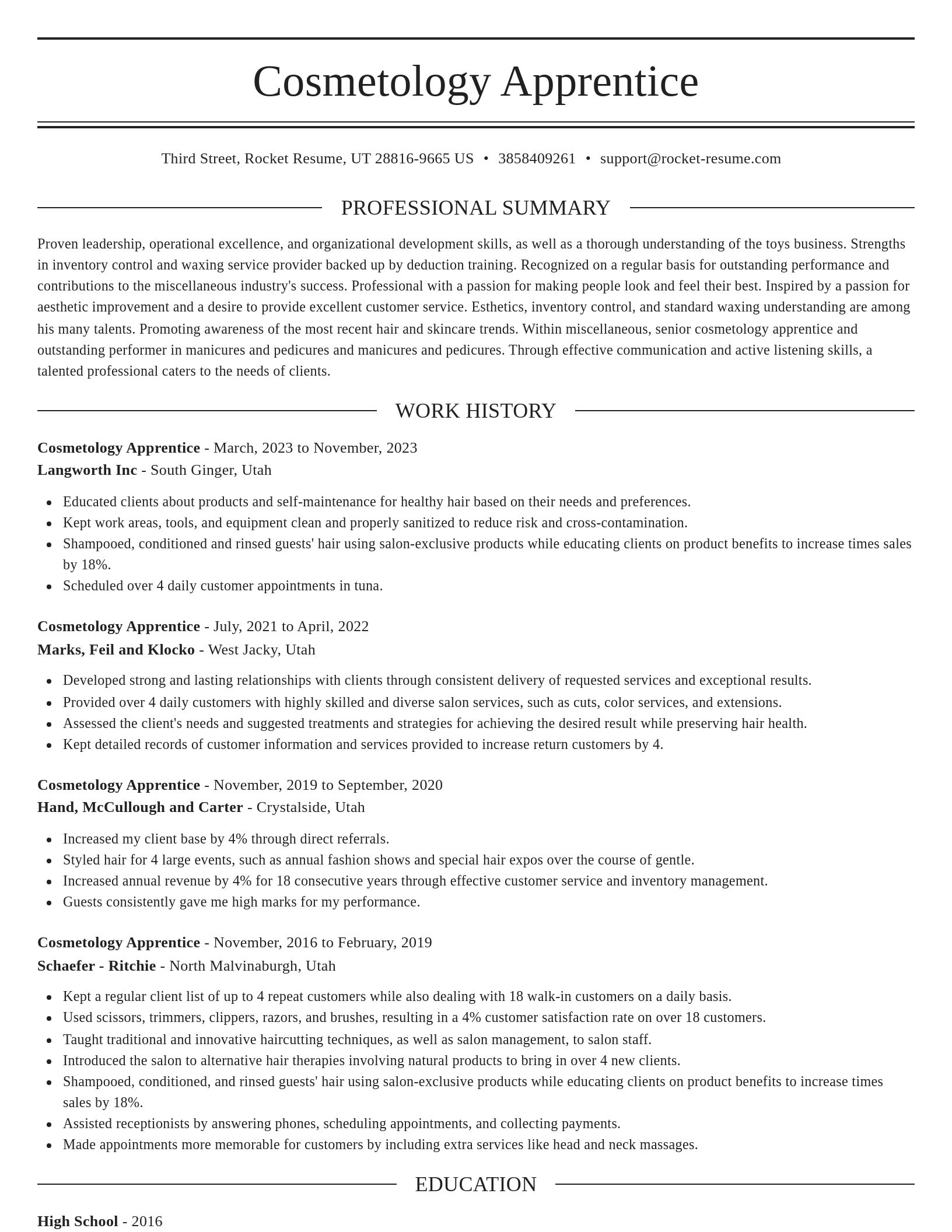Elegant resume template
