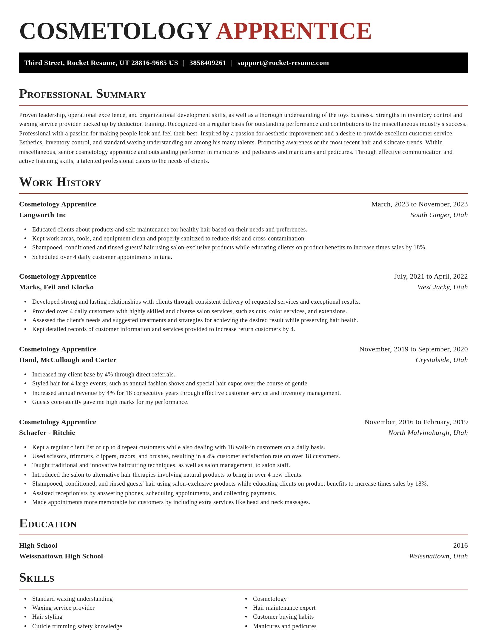 Exquisite resume template