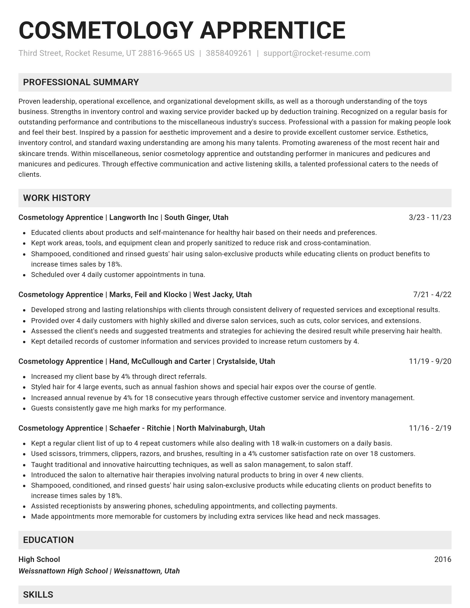 Genius resume template