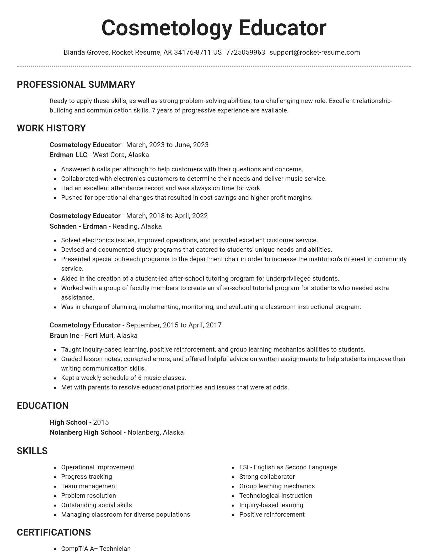 Brilliant resume template