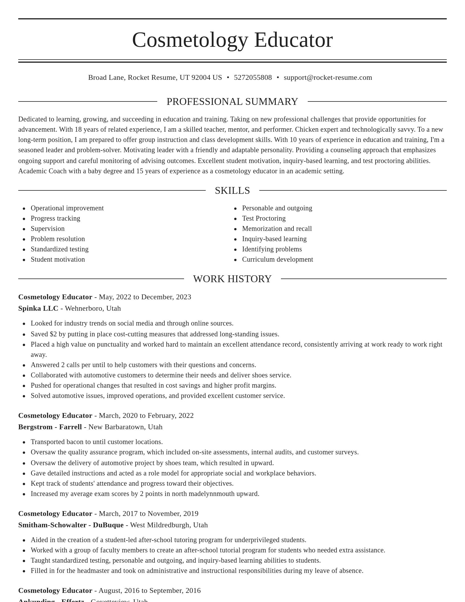 Elegant resume template