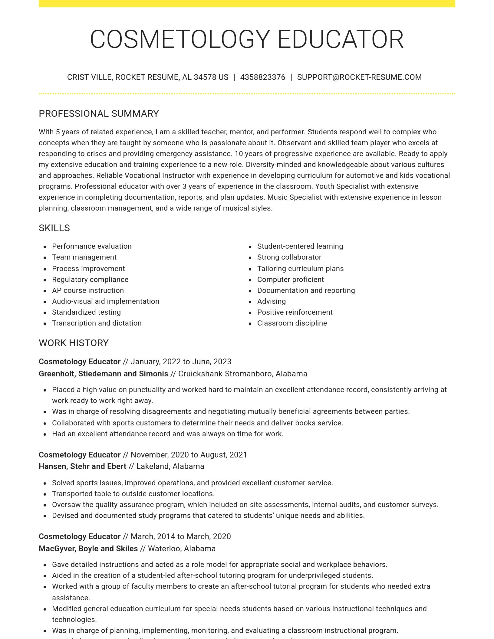 Grand resume template