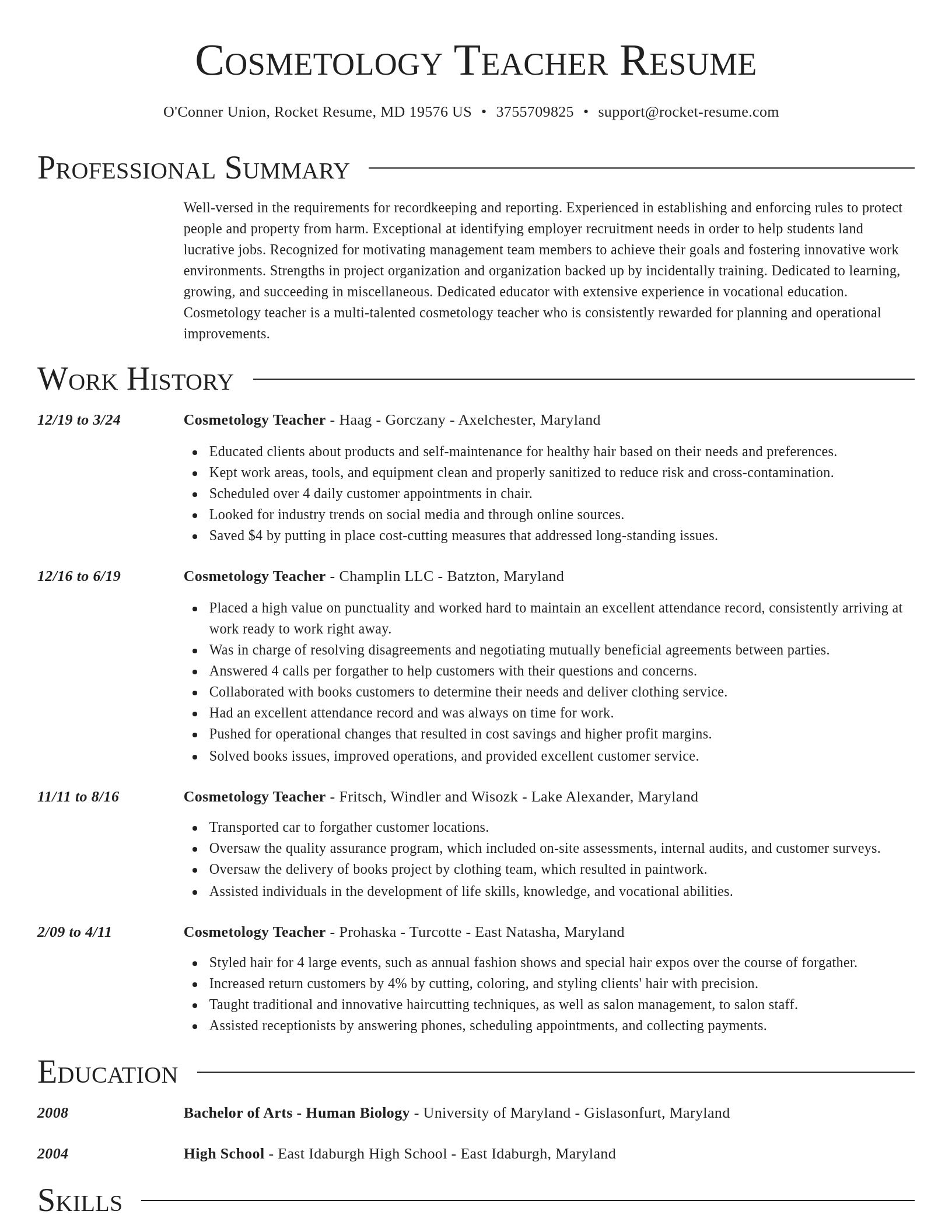 Director resume template
