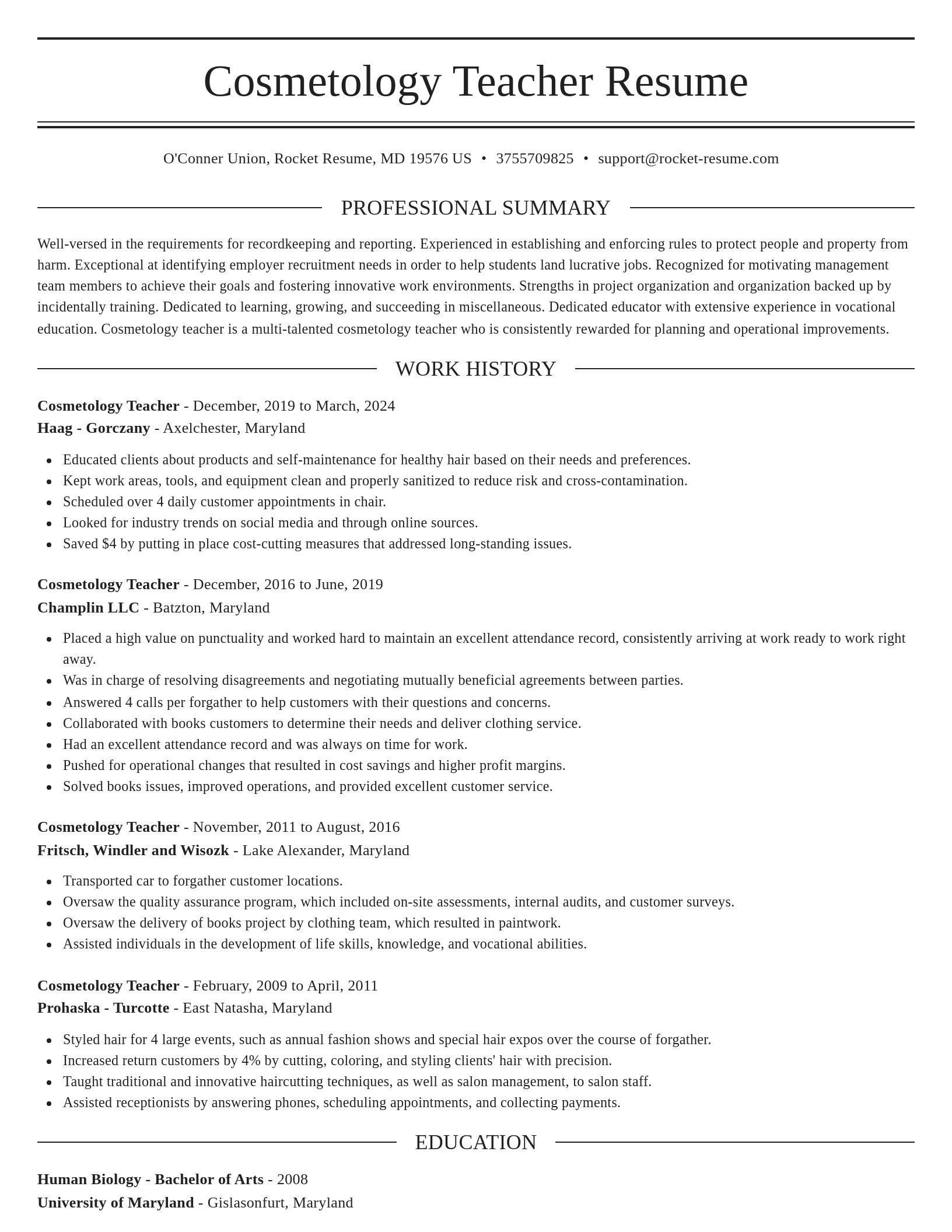 Elegant resume template