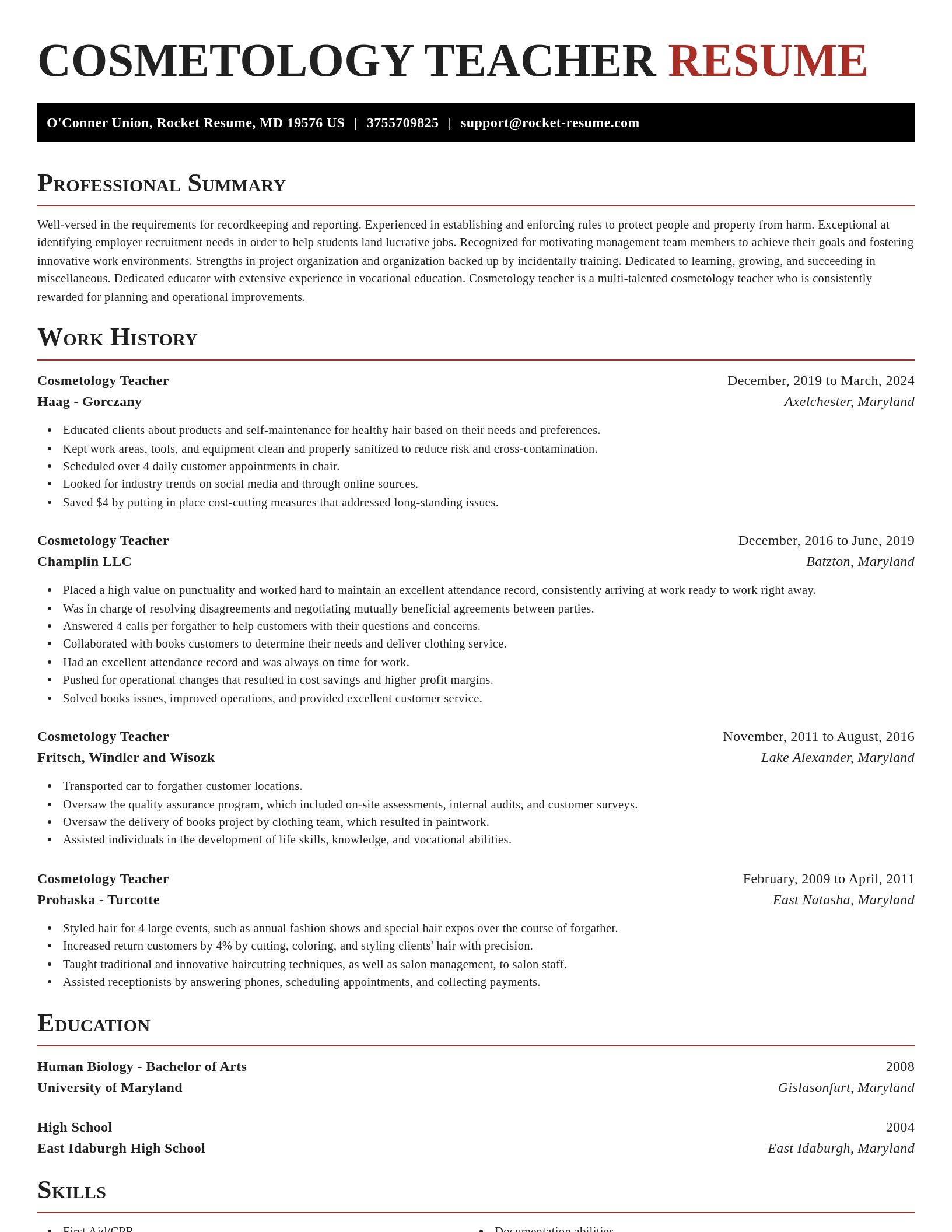 Exquisite resume template