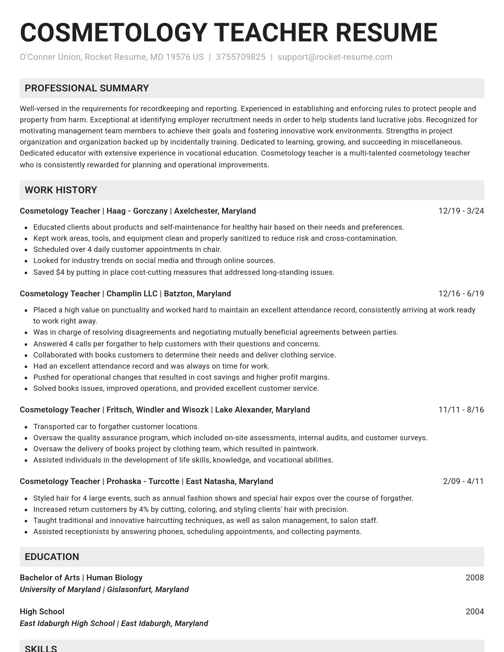 Genius resume template