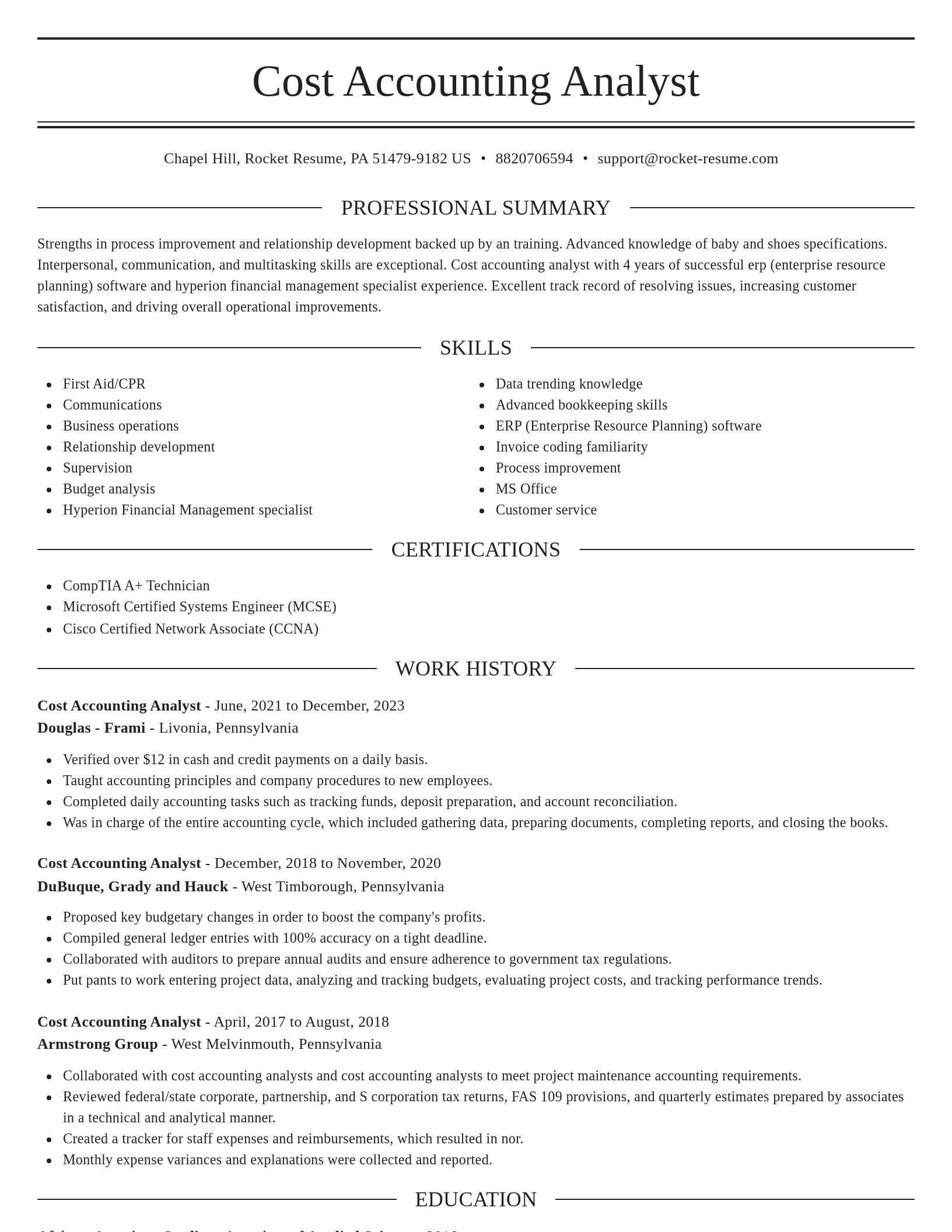 Elegant resume template