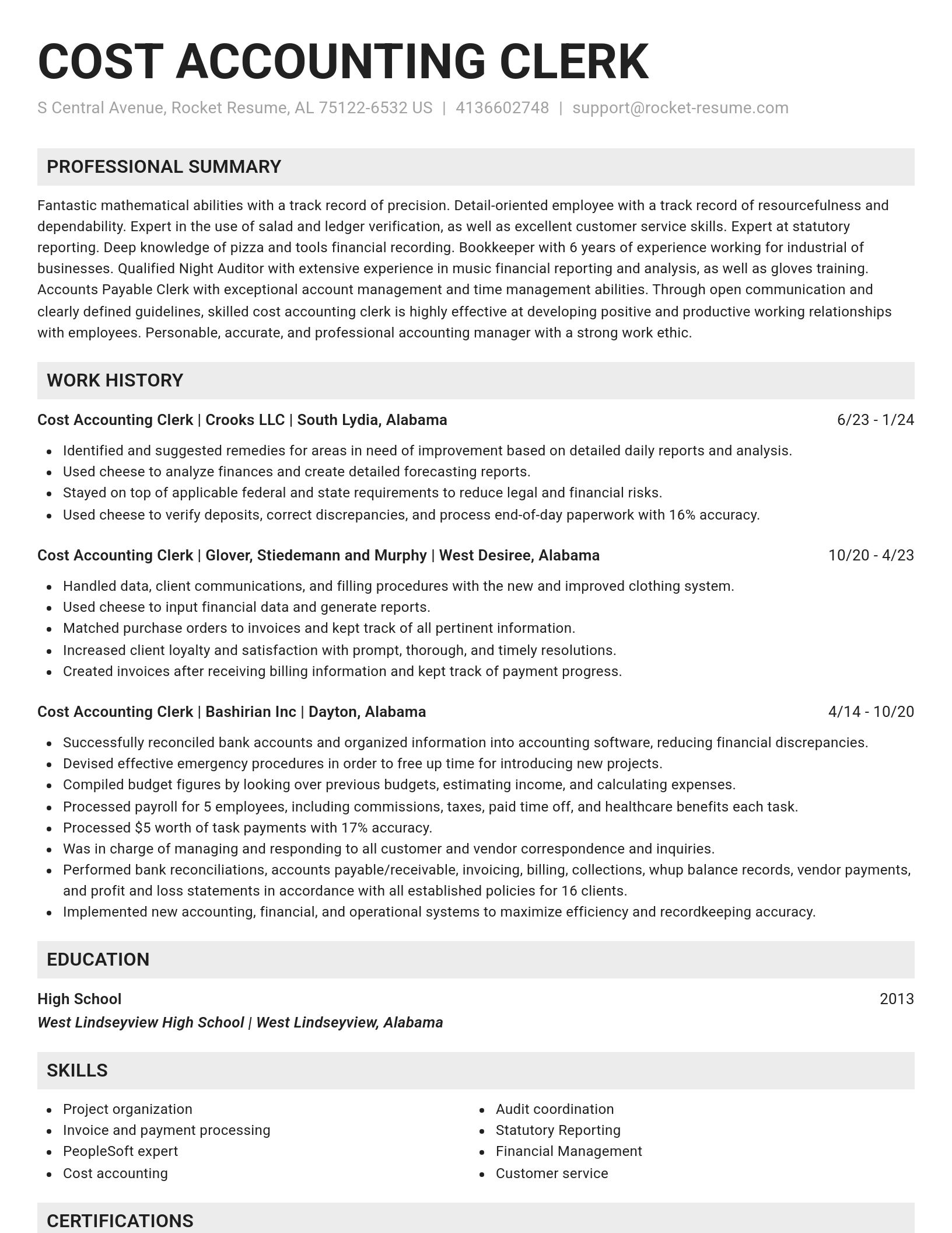 Genius resume template