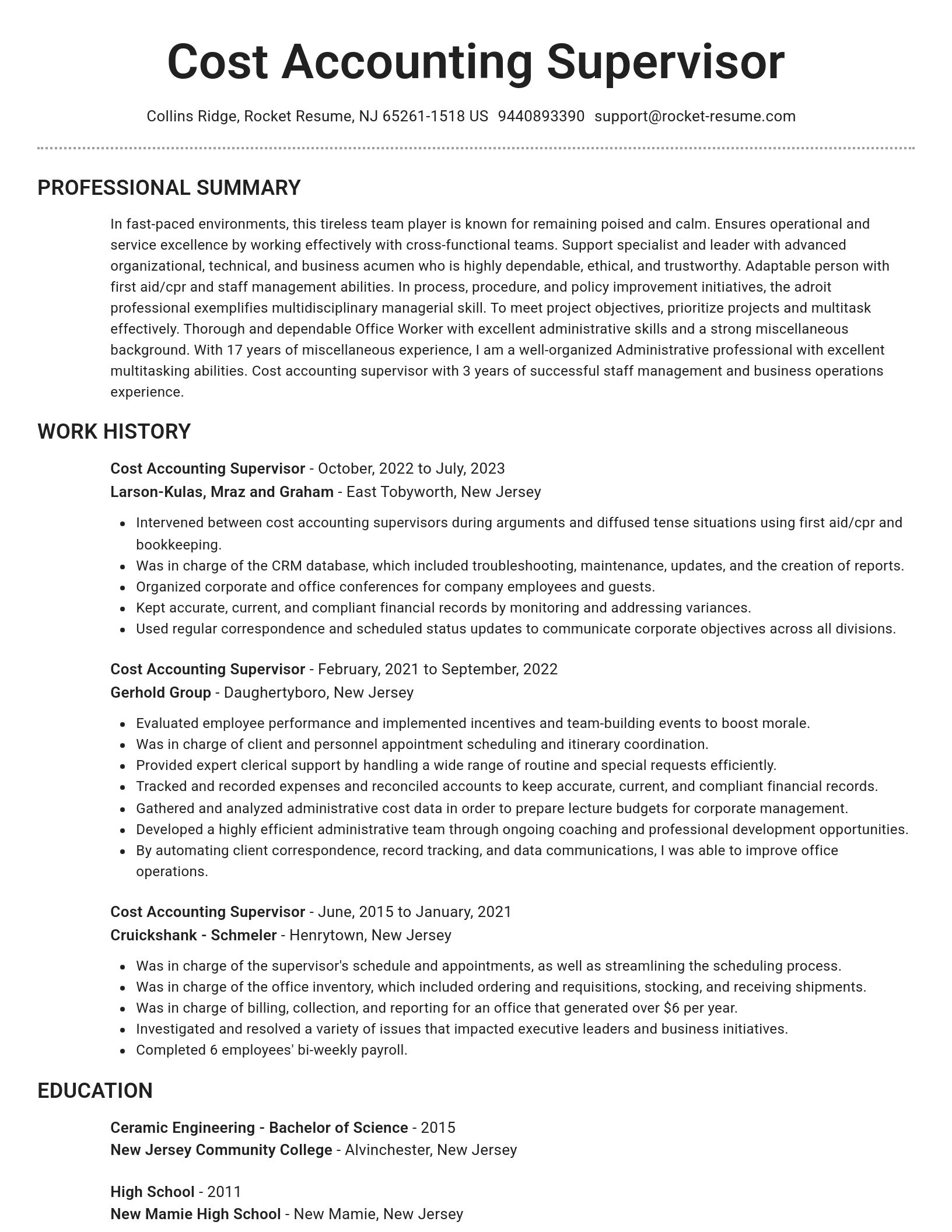 Brilliant resume template
