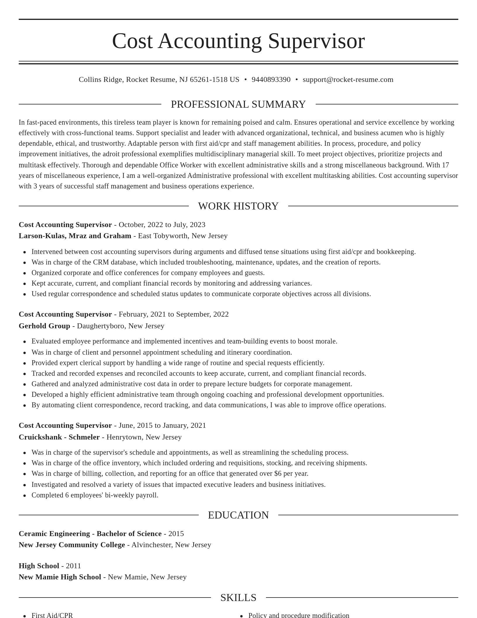 Elegant resume template