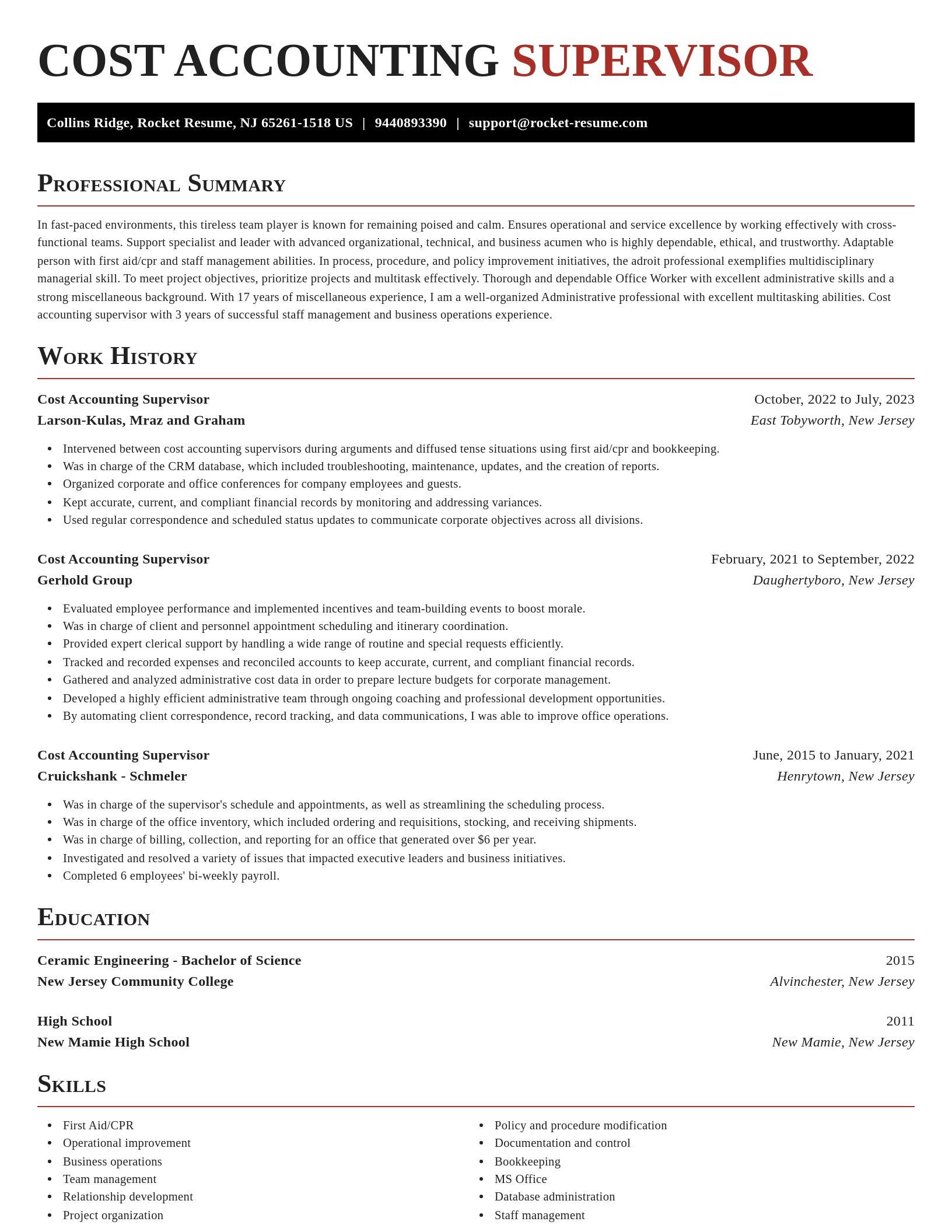 Exquisite resume template