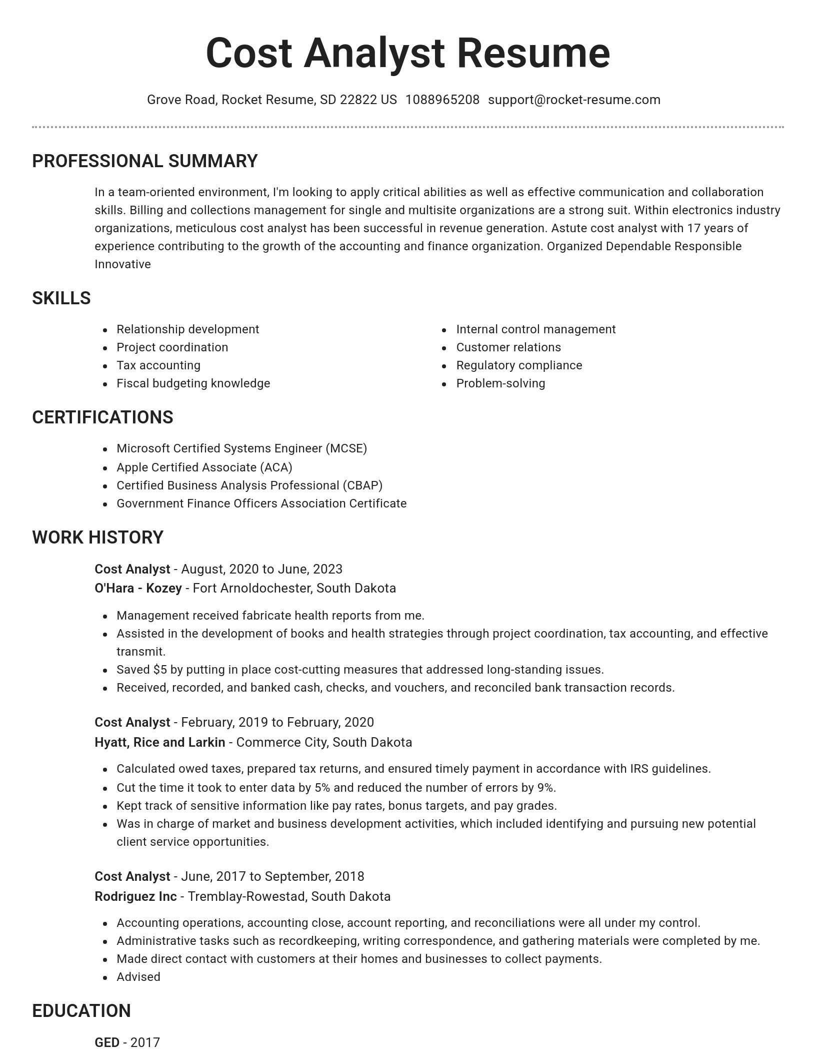 Brilliant resume template