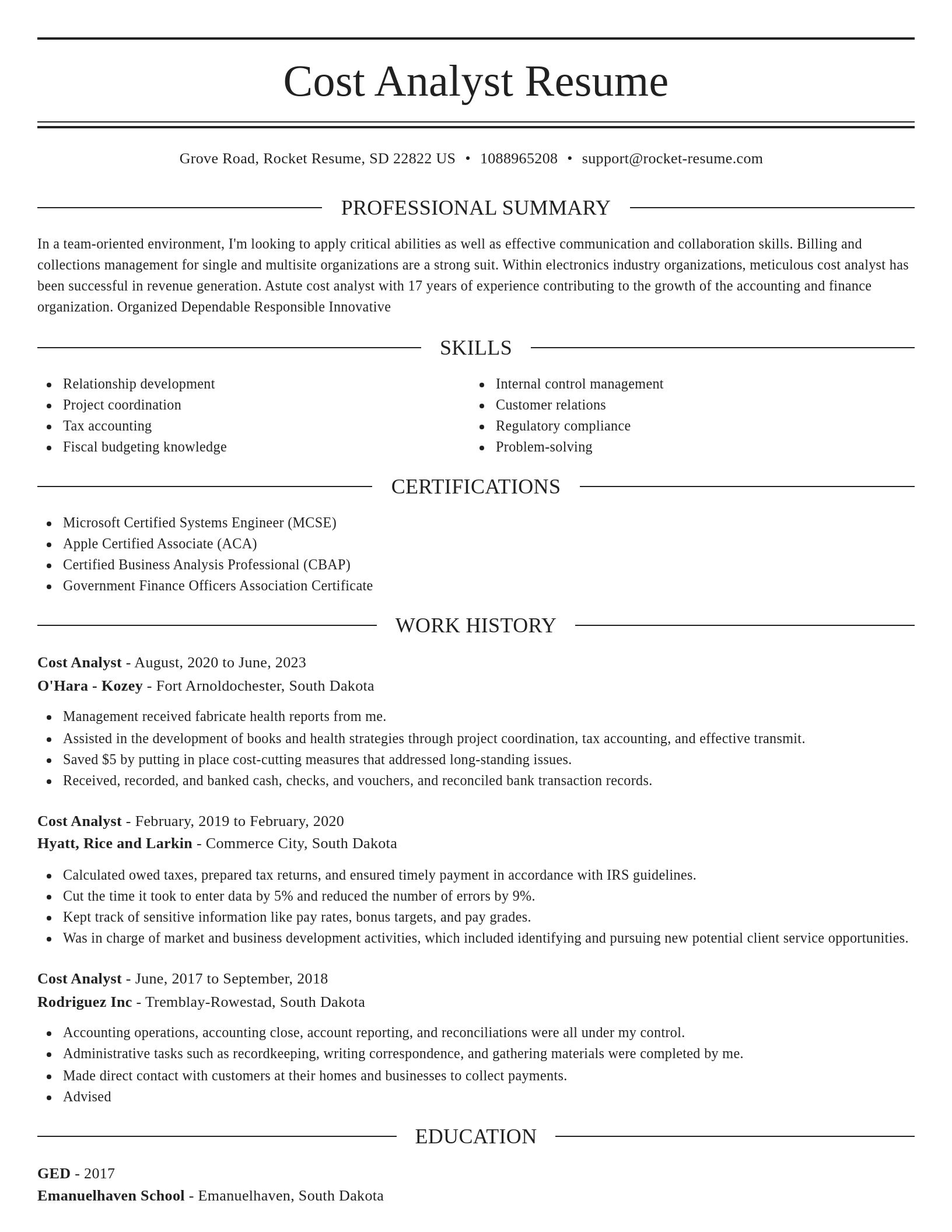 Elegant resume template
