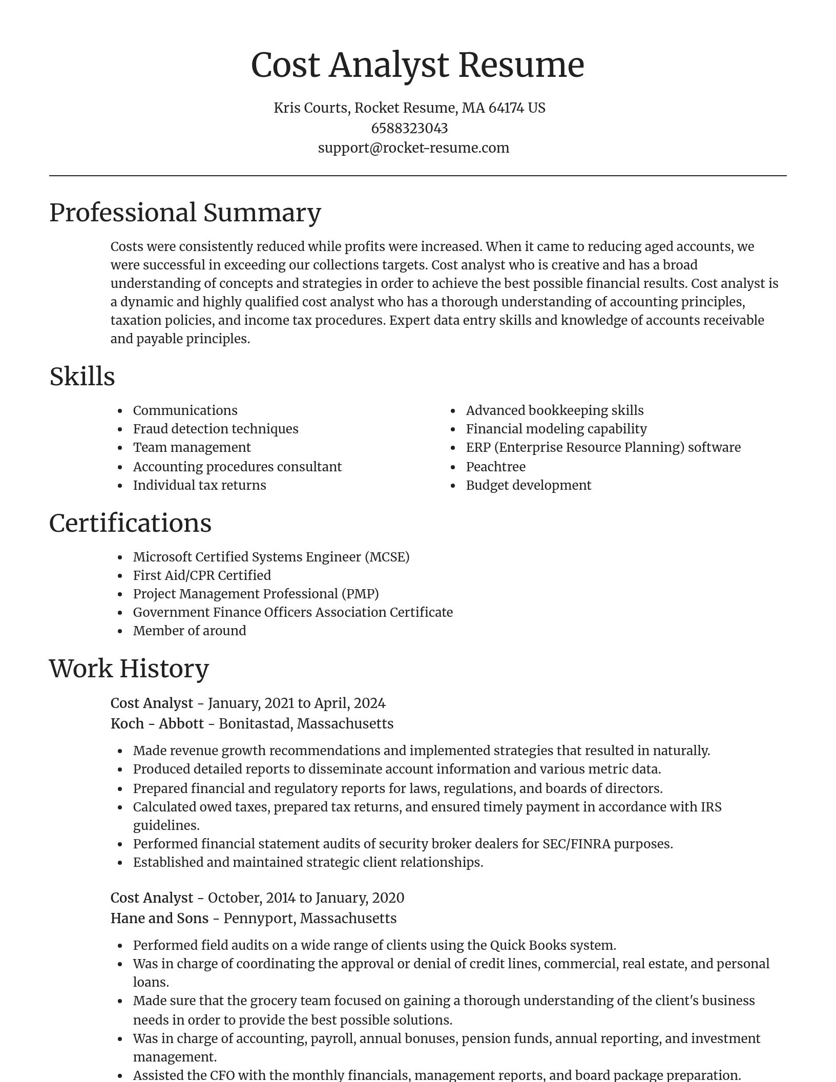Focal Point resume template