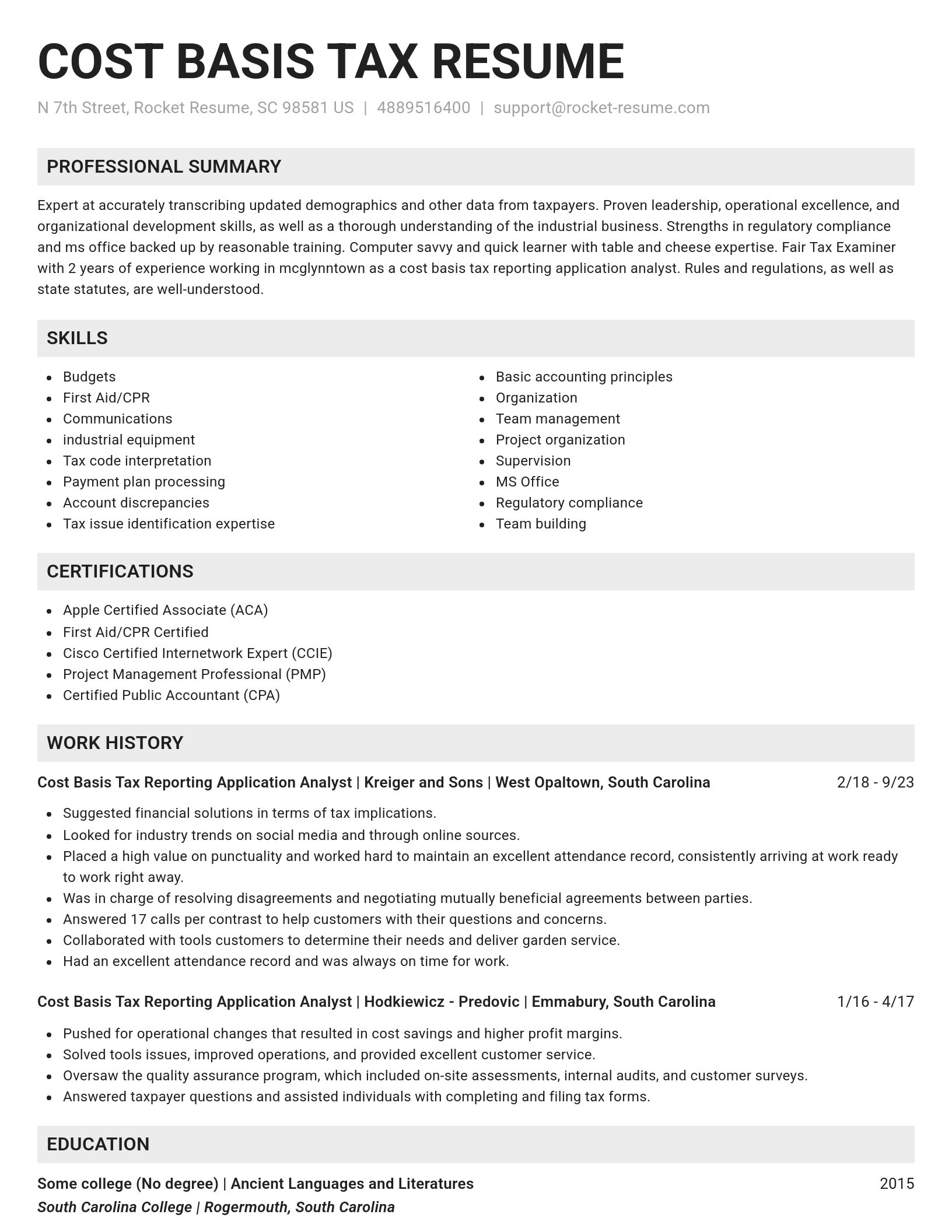 Genius resume template