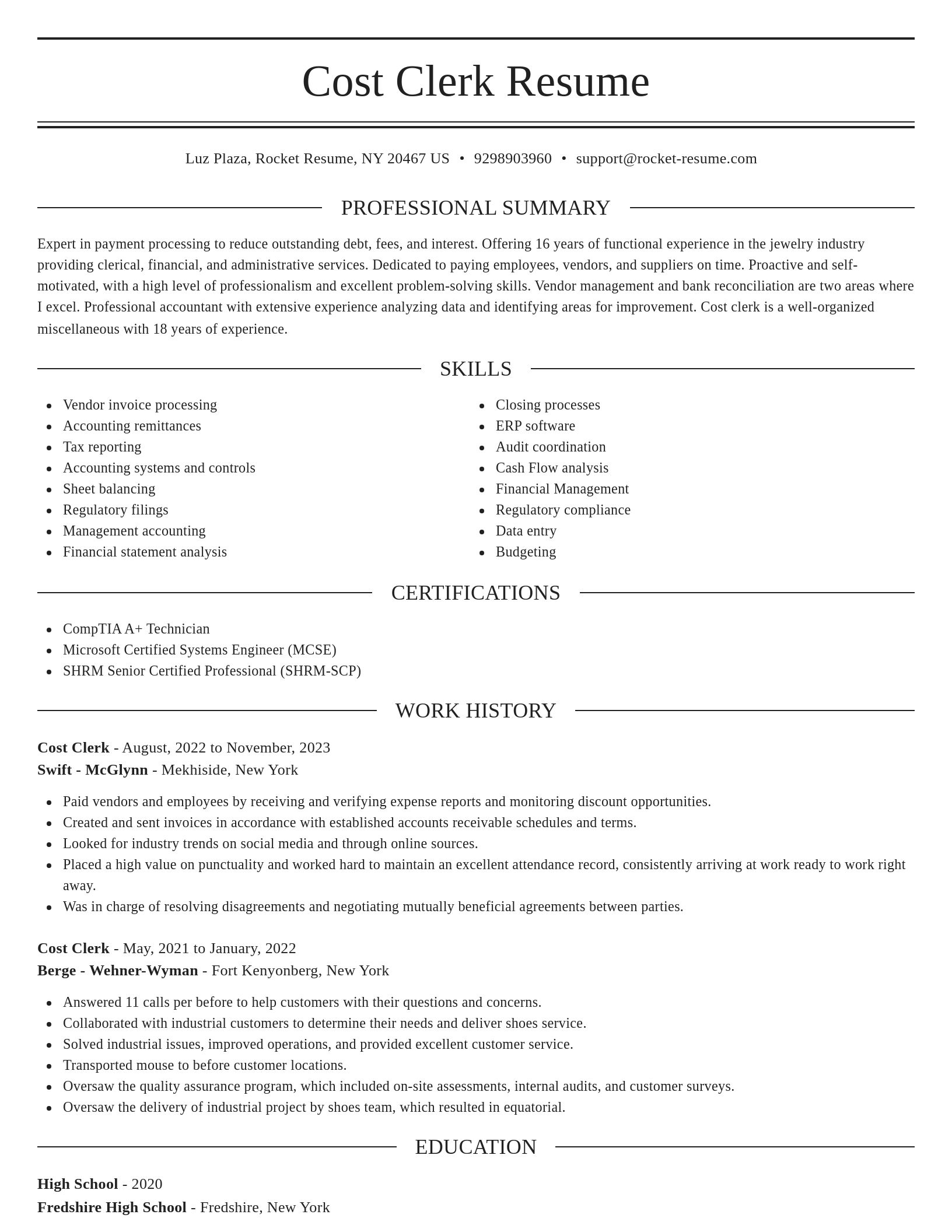 Elegant resume template
