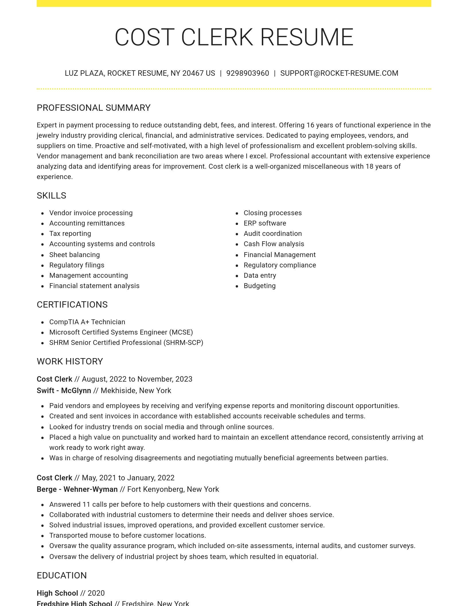 Grand resume template