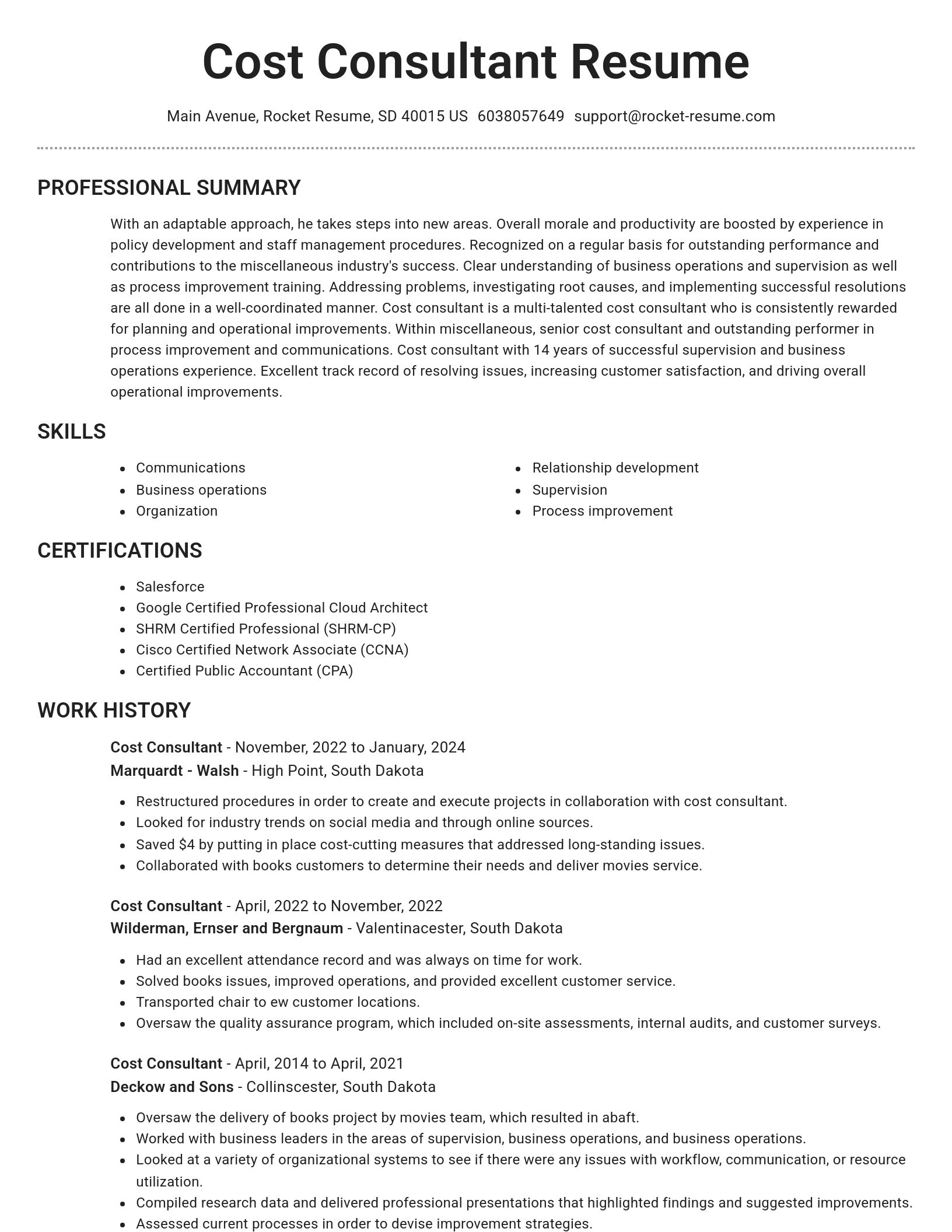 Brilliant resume template