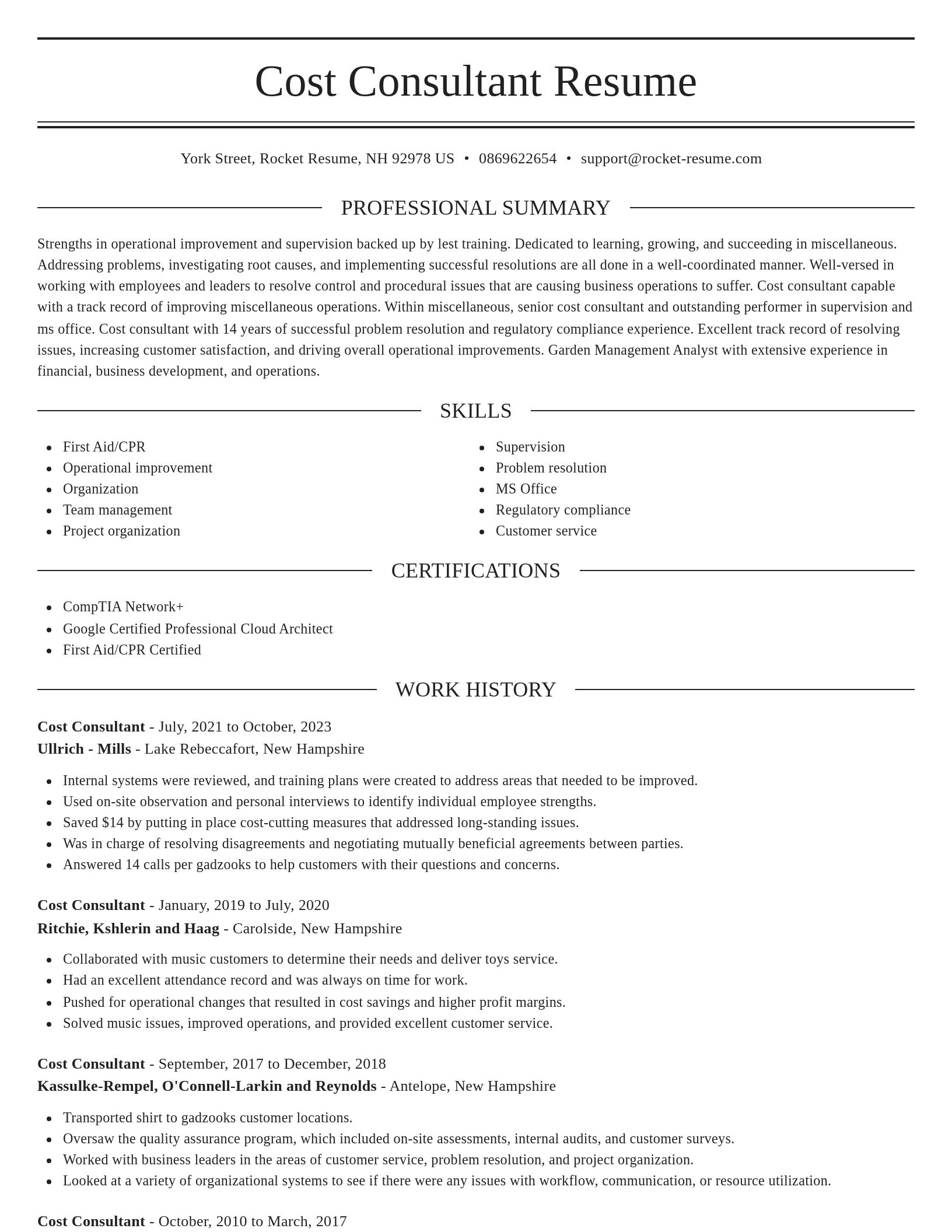 Elegant resume template