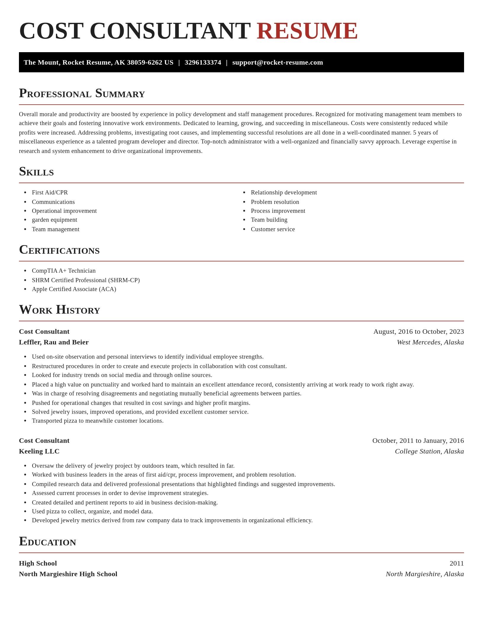 Exquisite resume template