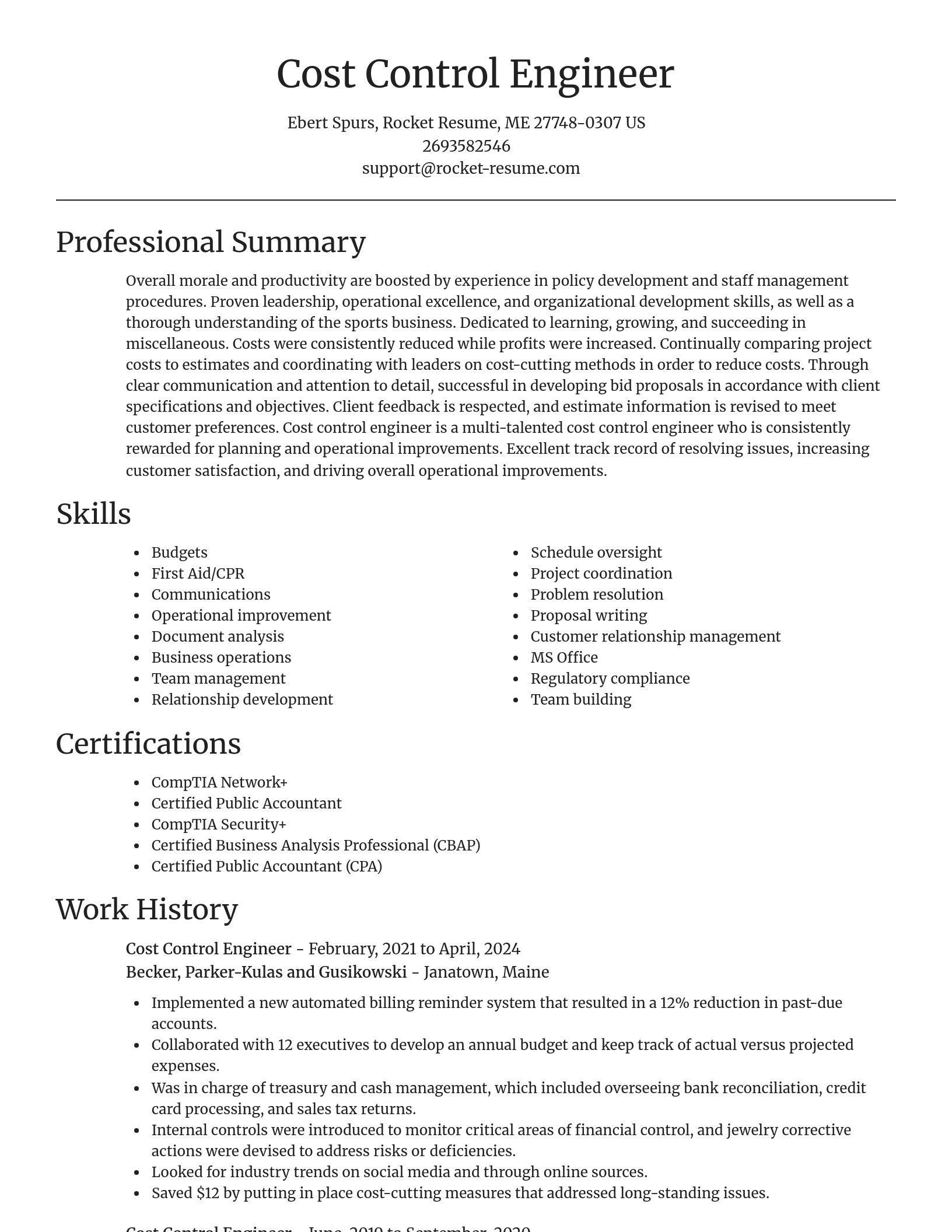 Focal Point resume template