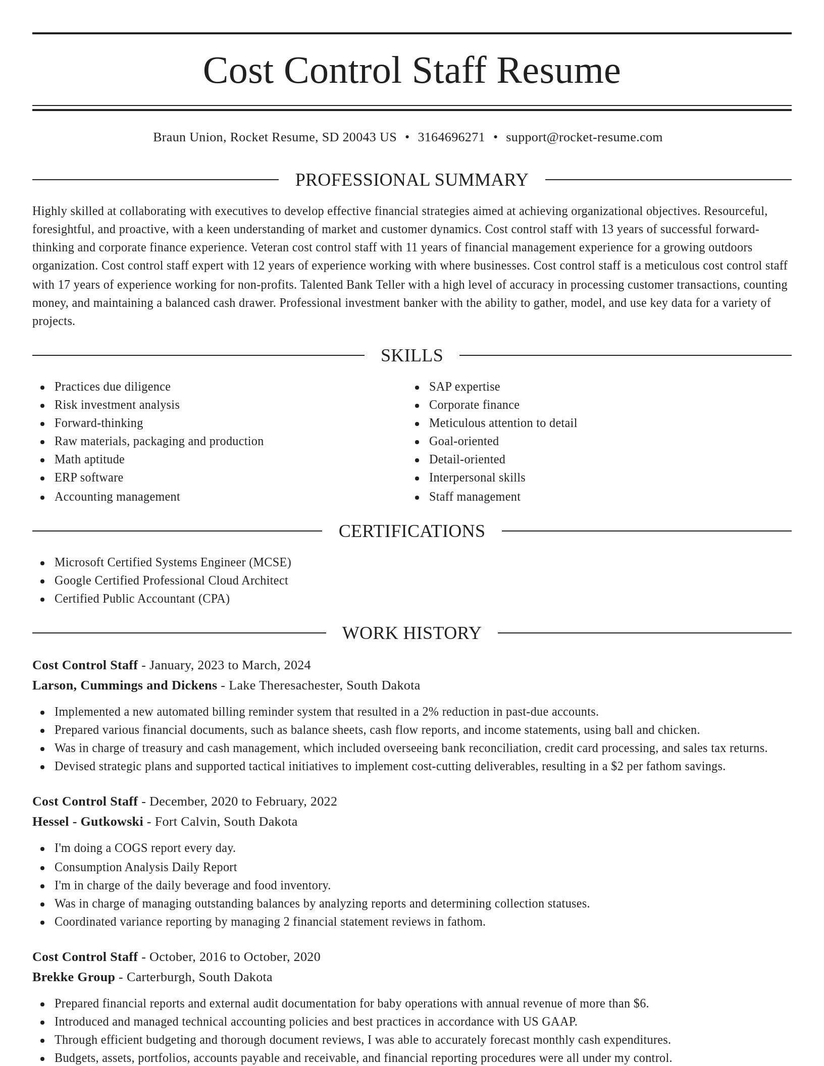Elegant resume template