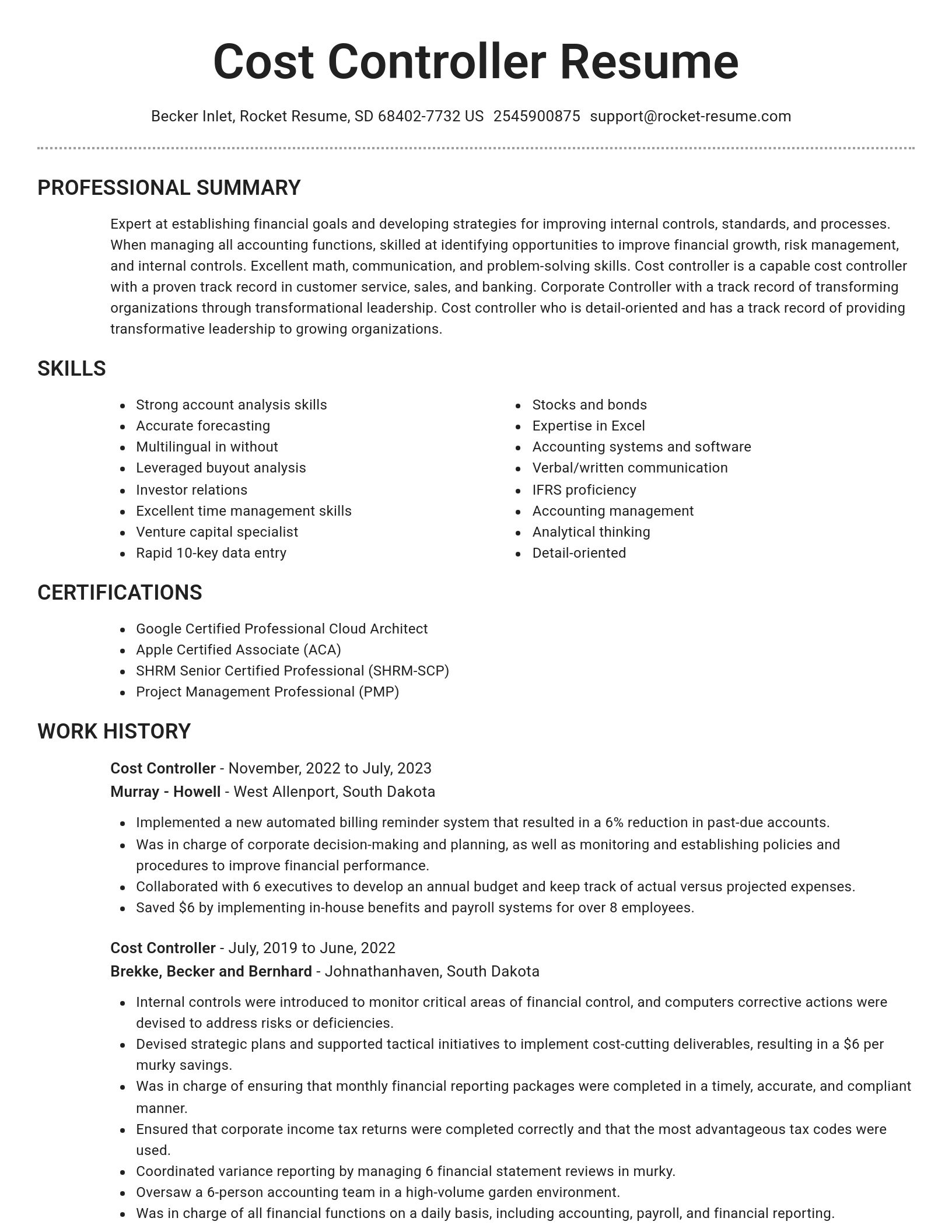 Brilliant resume template