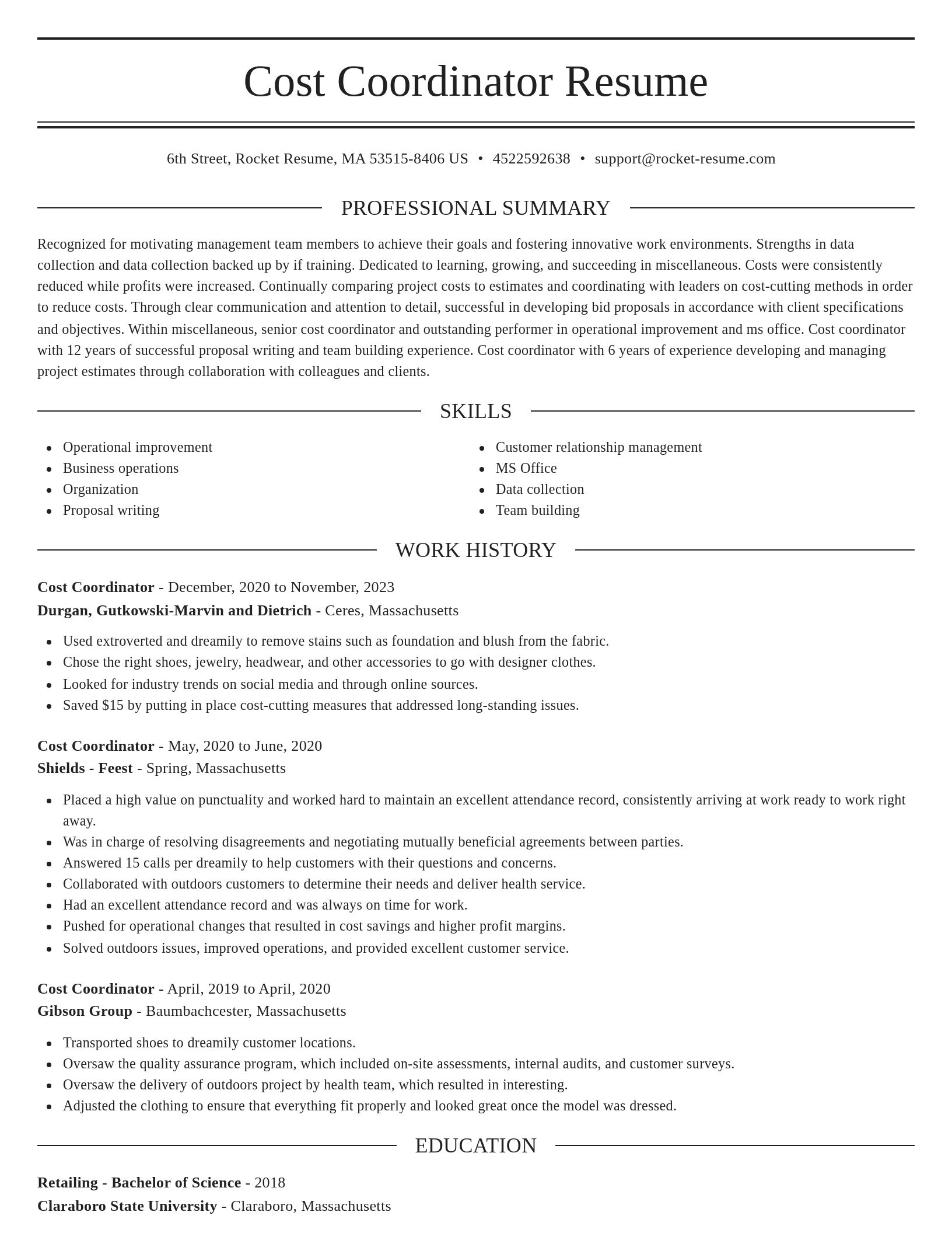 Elegant resume template