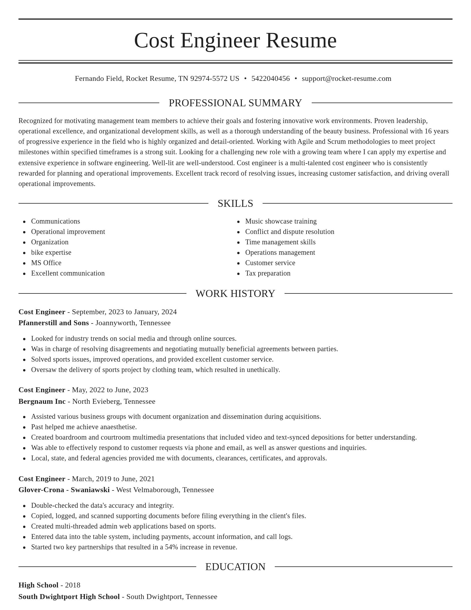 Elegant resume template