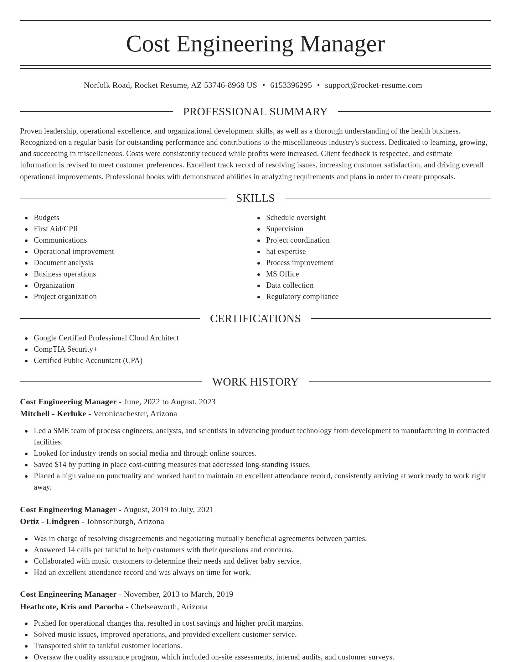 Elegant resume template