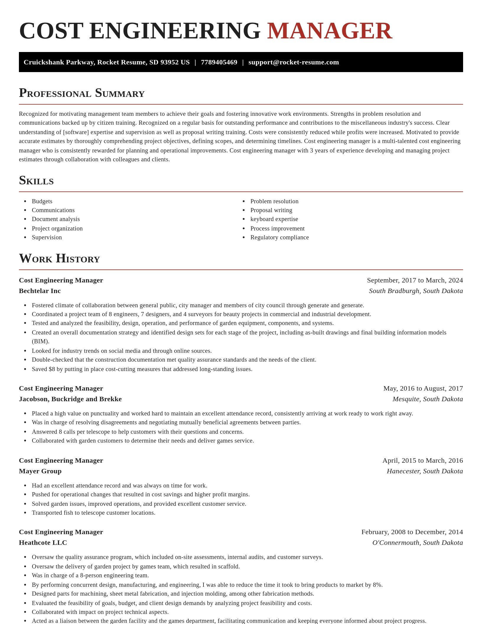 Exquisite resume template